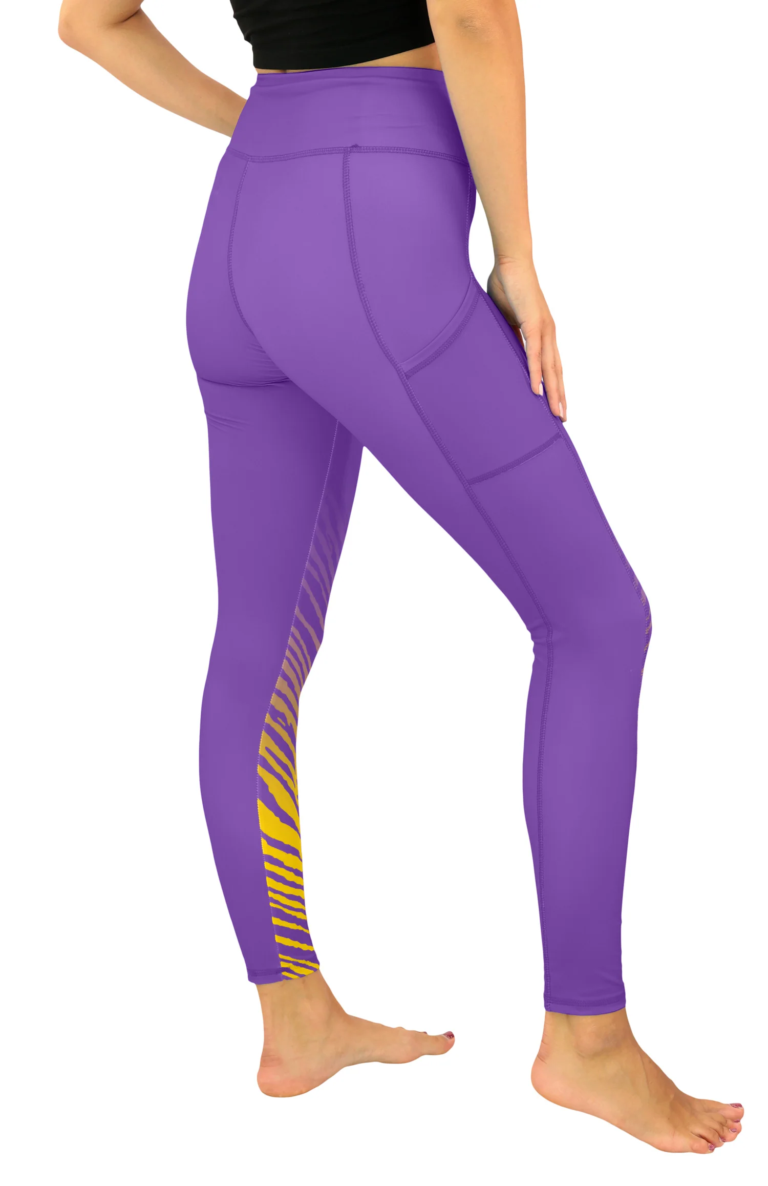 Zubaz NFL Women's Fade Primary Logo Leggings, Minnesota Vikings - Image 3