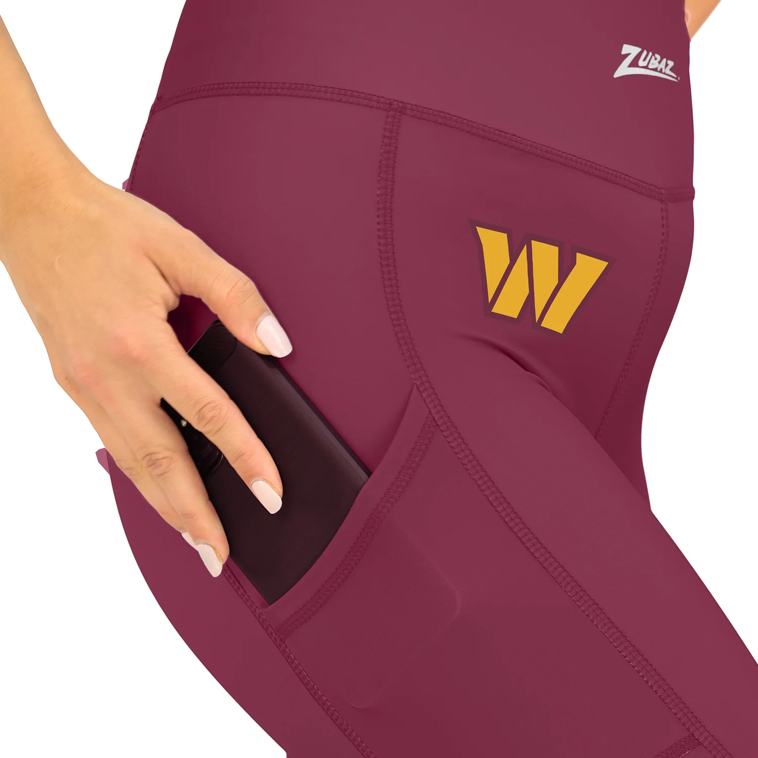 Zubaz NFL Women's Fade Primary Logo Leggings, Washington Commanders - Image 4