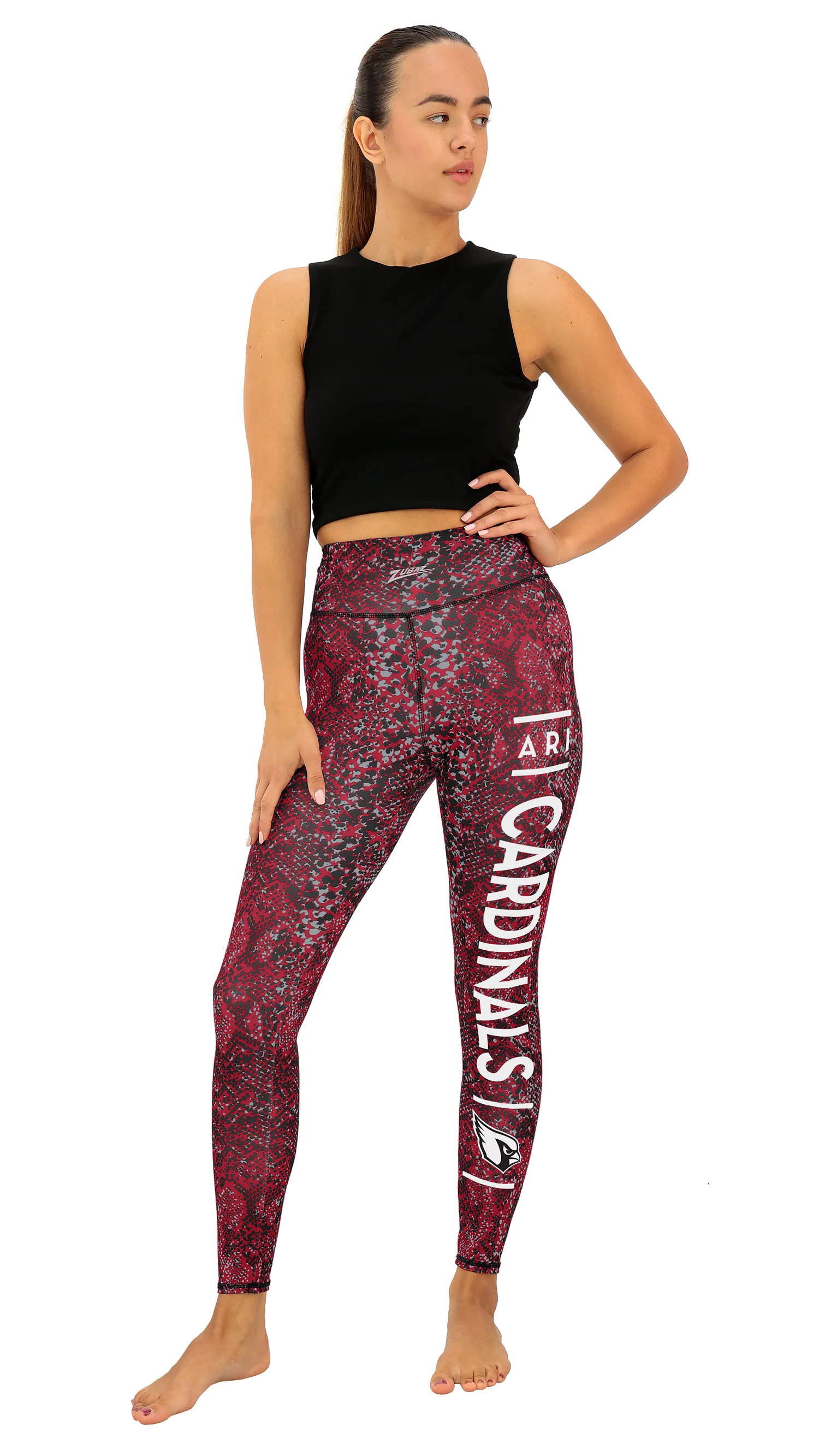 Zubaz NFL Women's Field Goal Primary Post Leggings, Arizona Cardinals - Image 15
