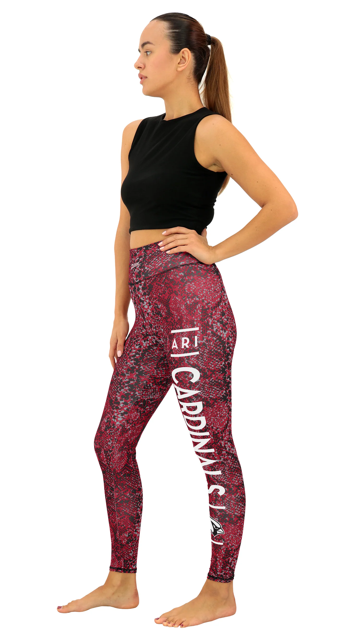 Zubaz NFL Women's Field Goal Primary Post Leggings, Arizona Cardinals - Image 16