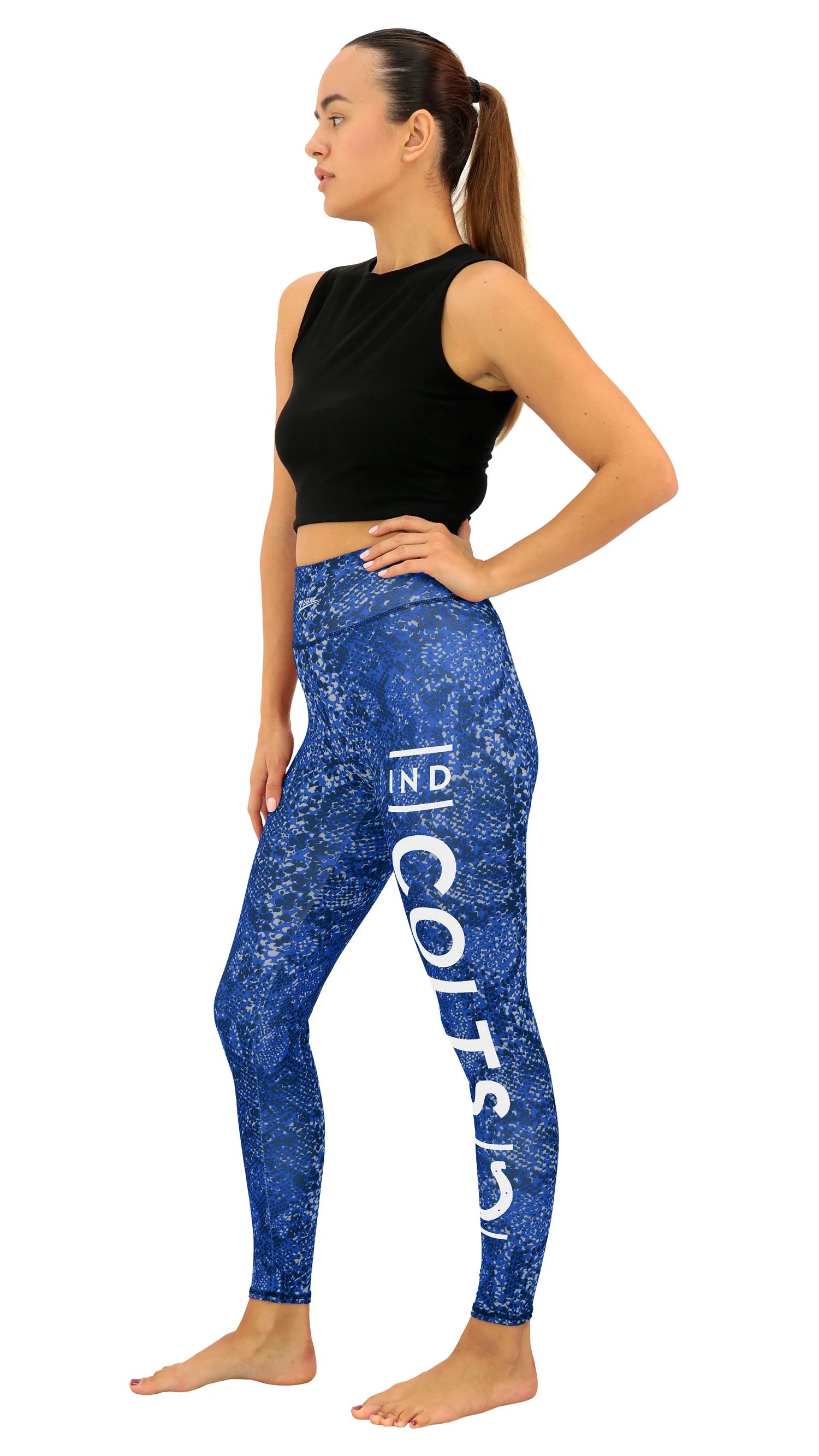 Zubaz NFL Women's Field Goal Primary Post Leggings, Indianapolis Colts - Image 25