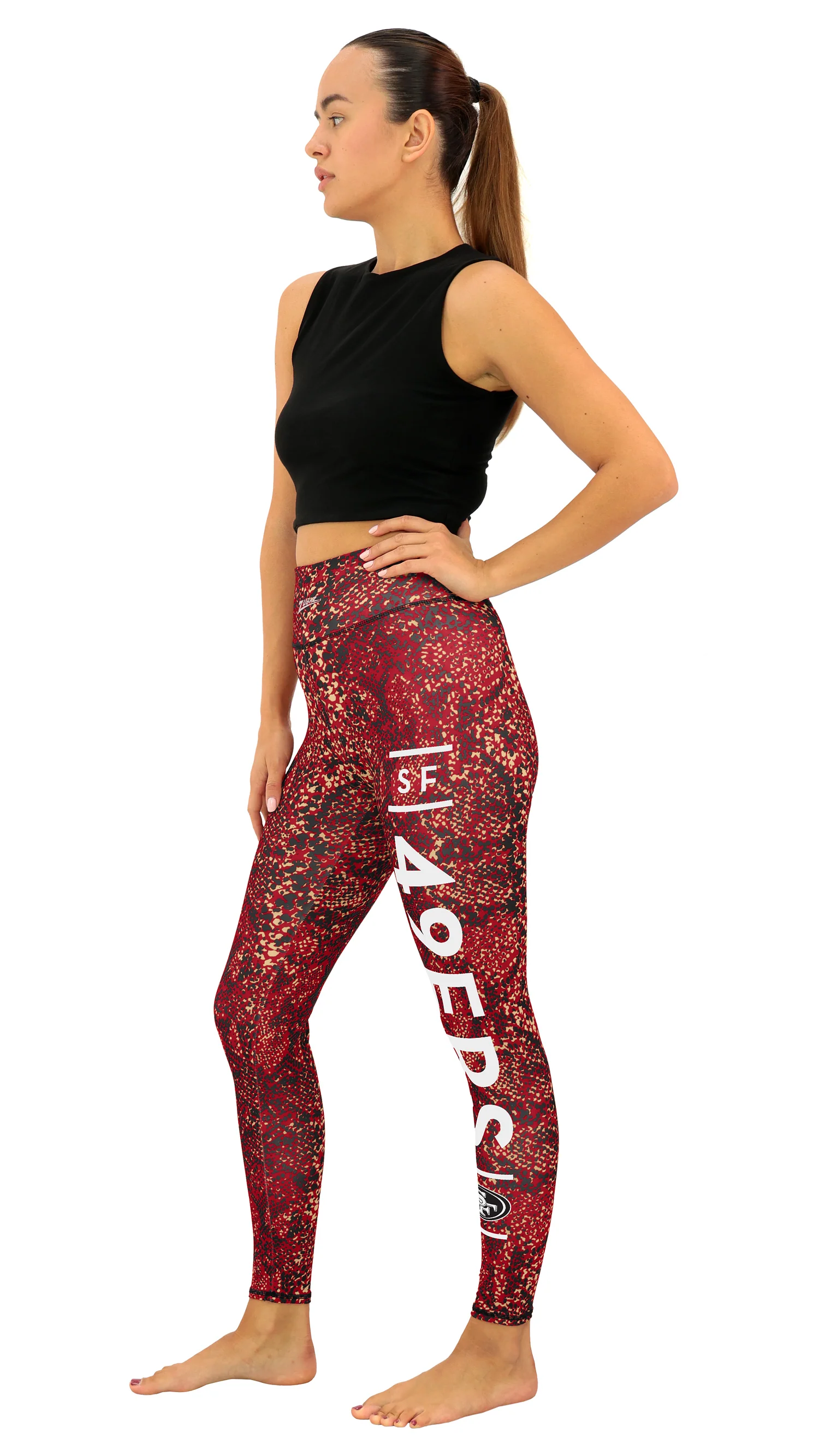 Zubaz NFL Women's Field Goal Primary Post Leggings, San Francisco 49ers - Image 31