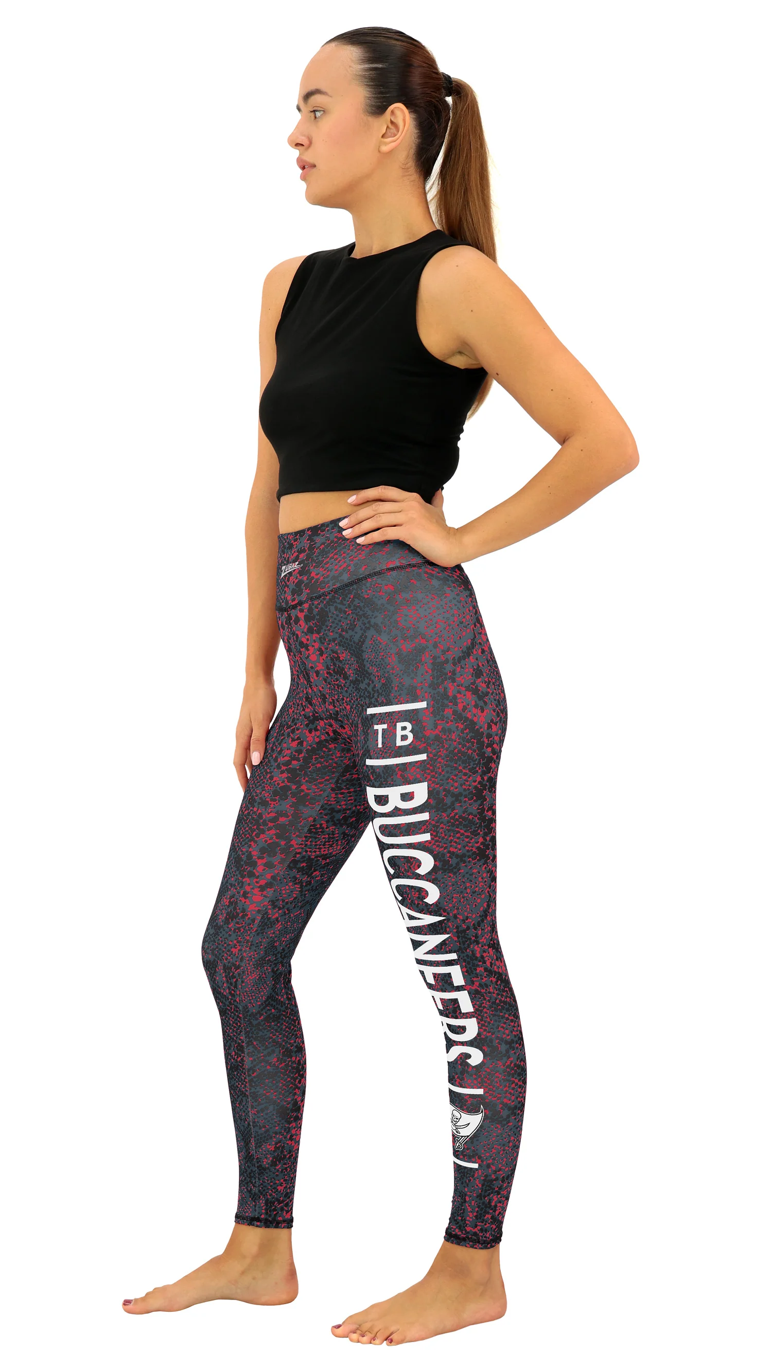 Zubaz NFL Women's Field Goal Primary Post Leggings, Tampa Bay Buccaneers - Image 25