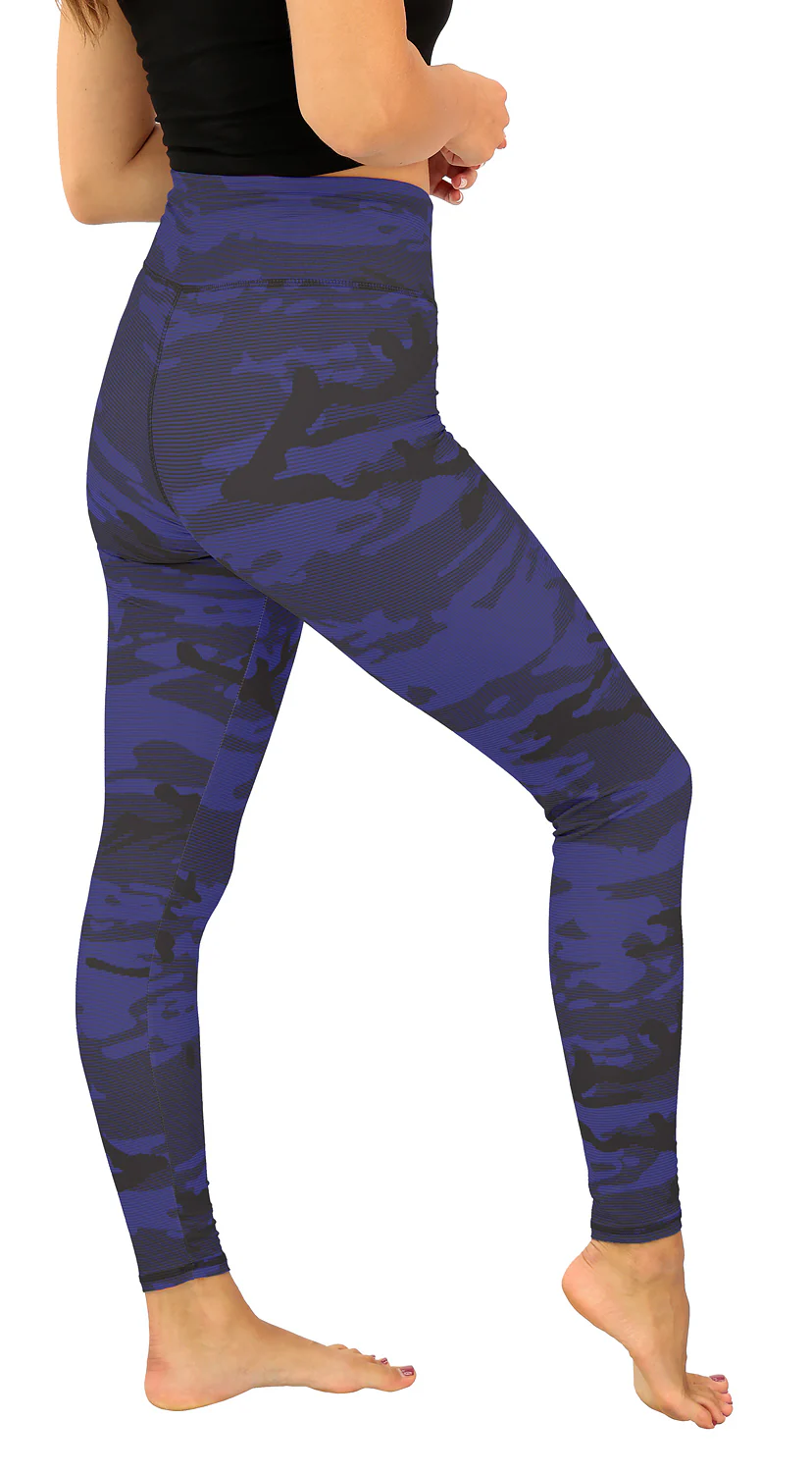 Zubaz NFL Women's Goal Line Camo Line Leggings, Baltimore Ravens - Image 3