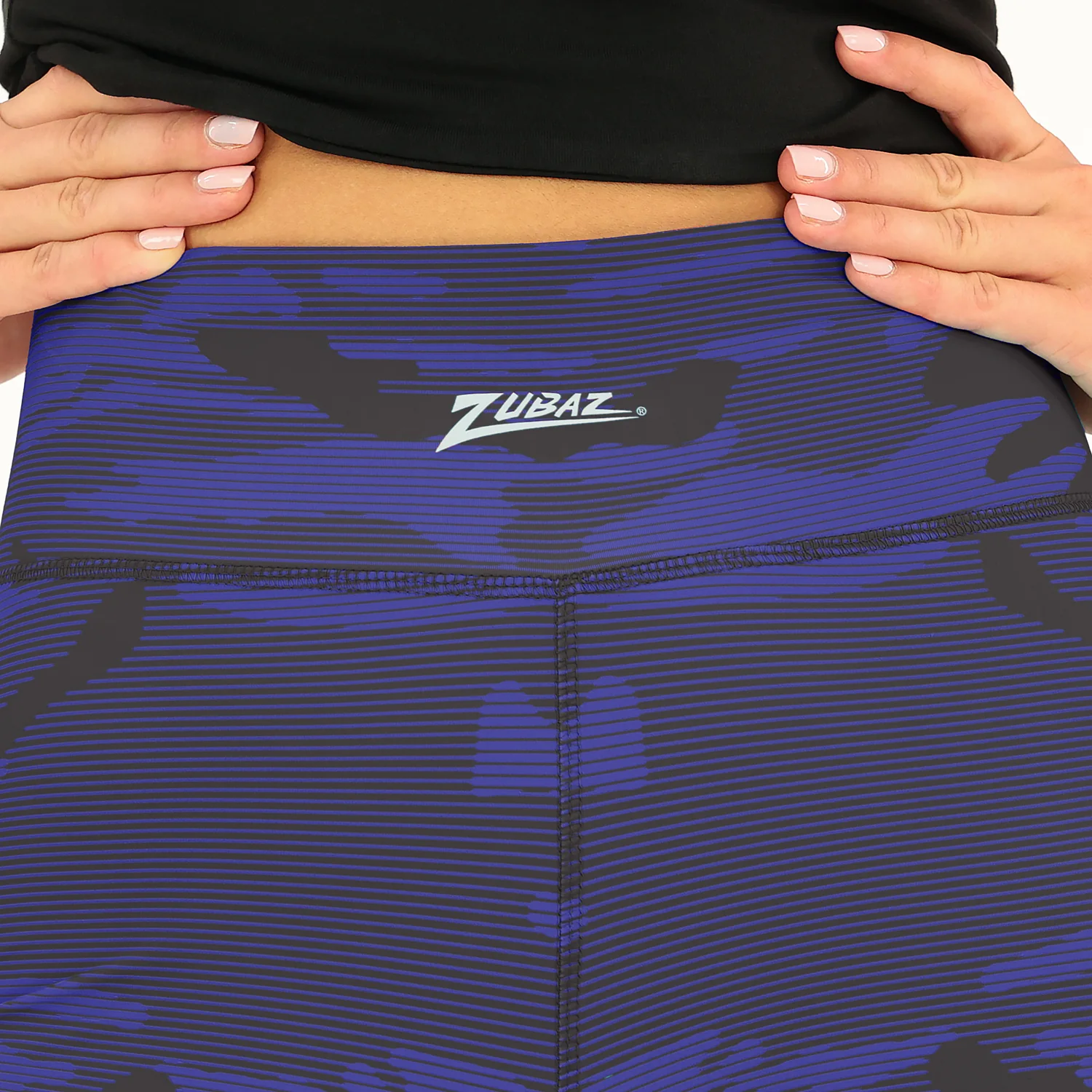 Zubaz NFL Women's Goal Line Camo Line Leggings, Baltimore Ravens - Image 4