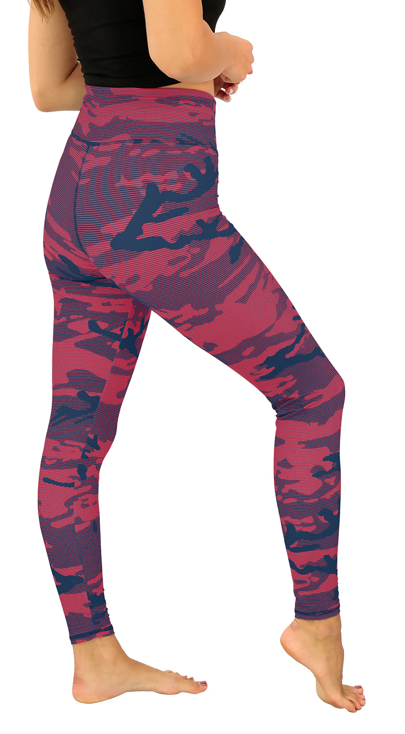 Zubaz NFL Women's Goal Line Camo Line Leggings, Houston Texans - Image 3