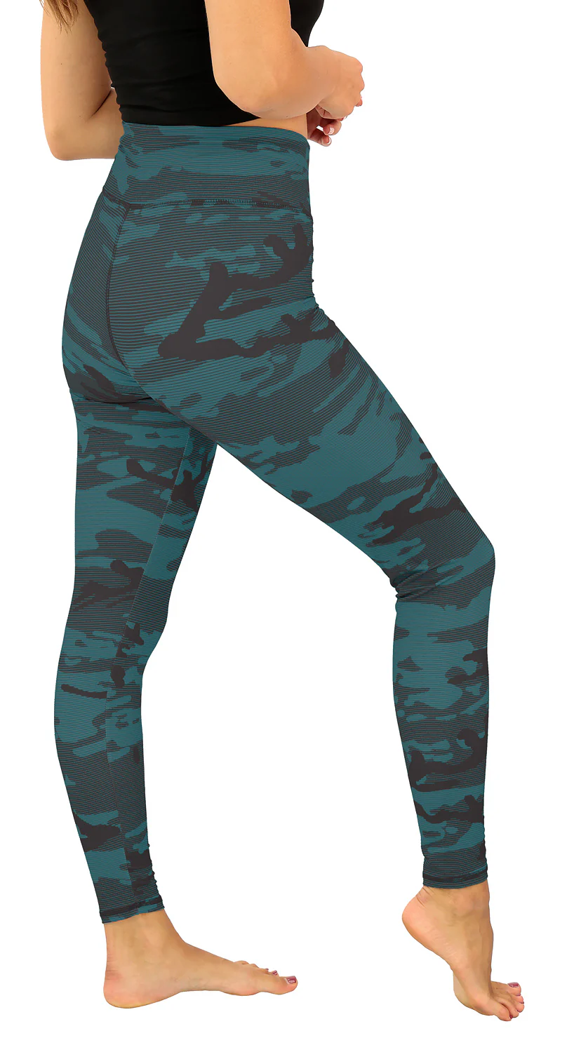 Zubaz NFL Women's Goal Line Camo Line Leggings, Philadelphia Eagles - Image 3