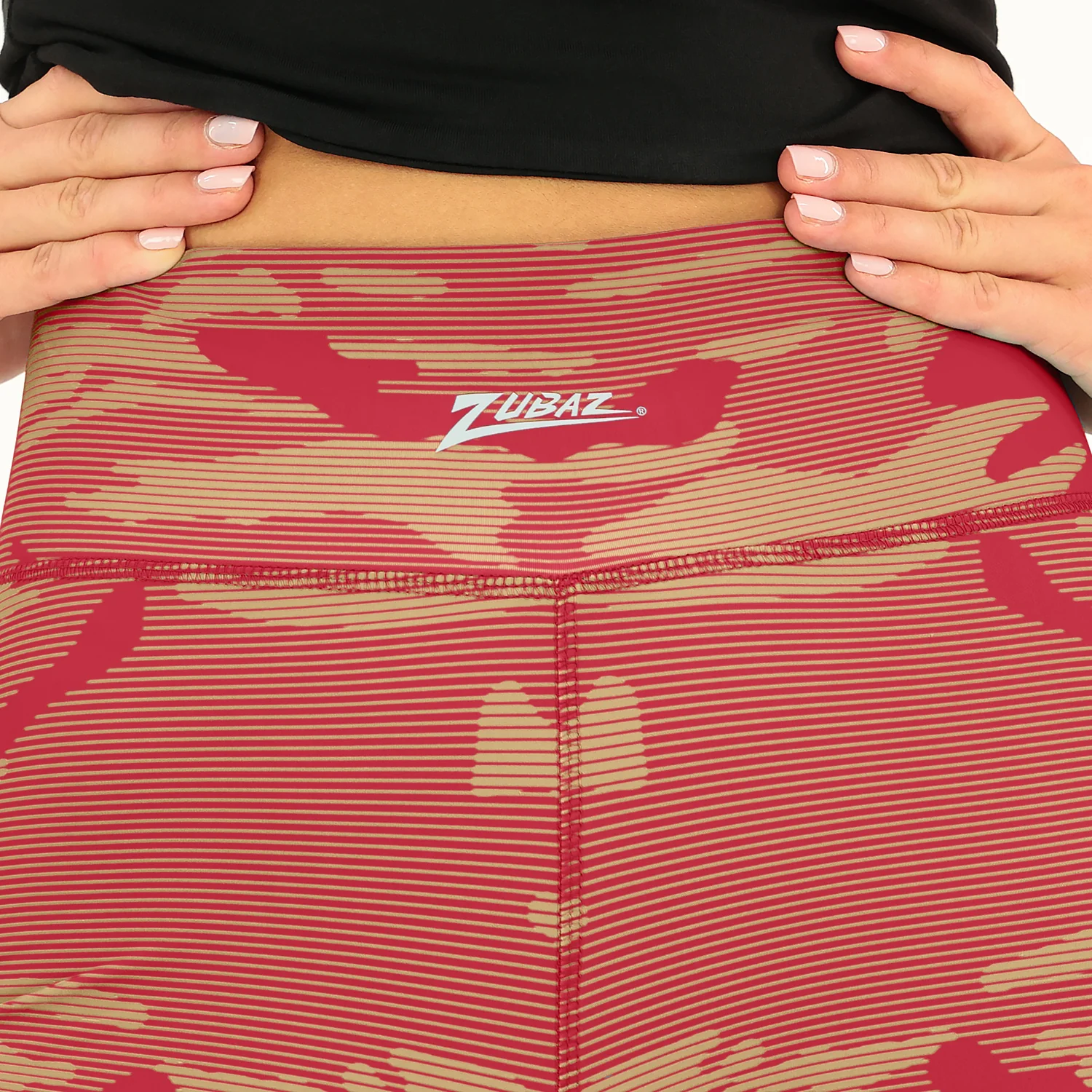 Zubaz NFL Women's Goal Line Camo Line Leggings, San Francisco 49ers - Image 49