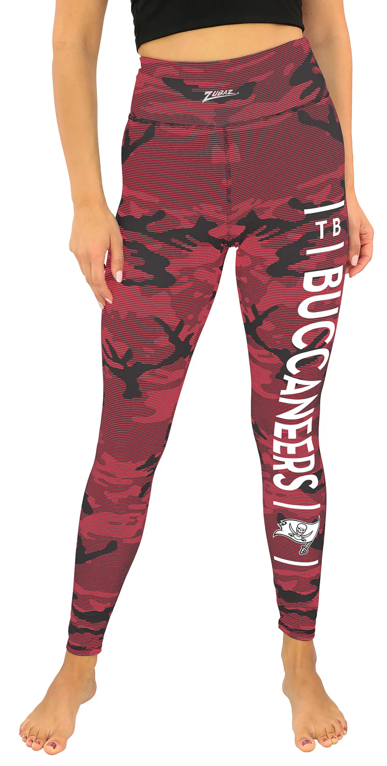 Zubaz NFL Women's Goal Line Camo Line Leggings, Tampa Bay Buccaneers - Image 32