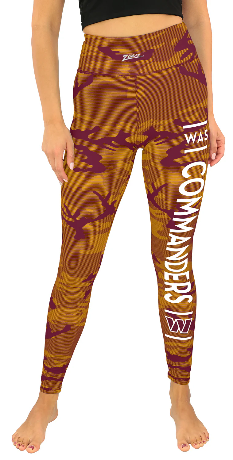Zubaz NFL Women's Goal Line Camo Line Leggings, Washington Commanders - Image 32