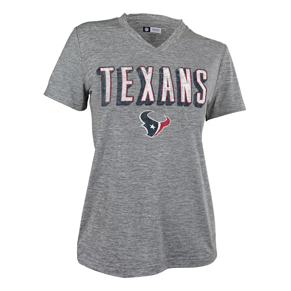 Zubaz NFL Women's Houston Texans Retro Zebra V-Neck T-Shirt - Image 3