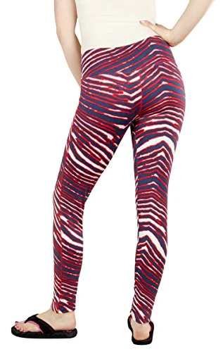Zubaz NFL Women's Houston Texans Team Color Tiger Print Leggings - Image 2