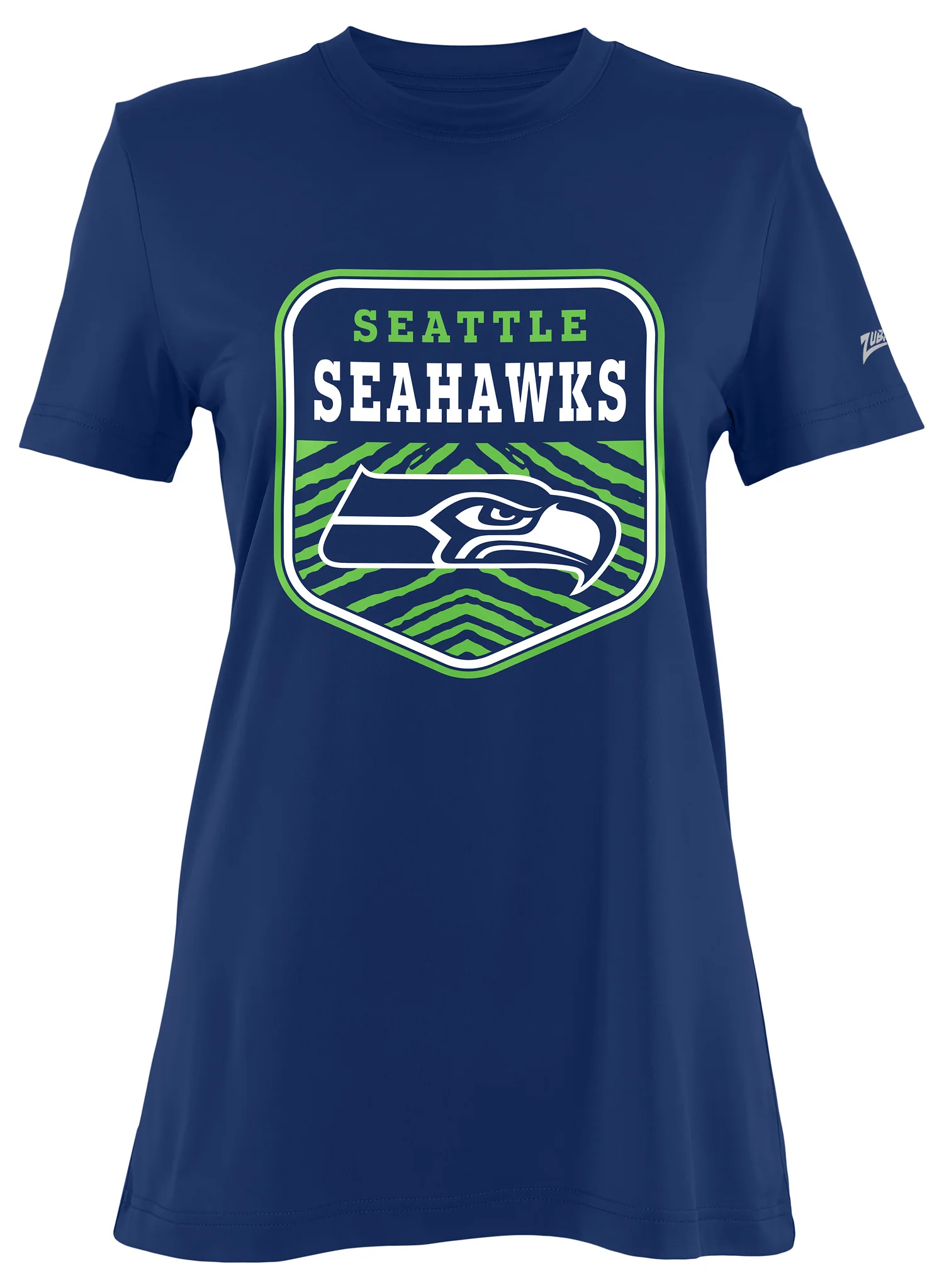 Zubaz NFL Women's Kicker Team Color Short Sleeve T-Shirt, Seattle Seahawks - Image 43