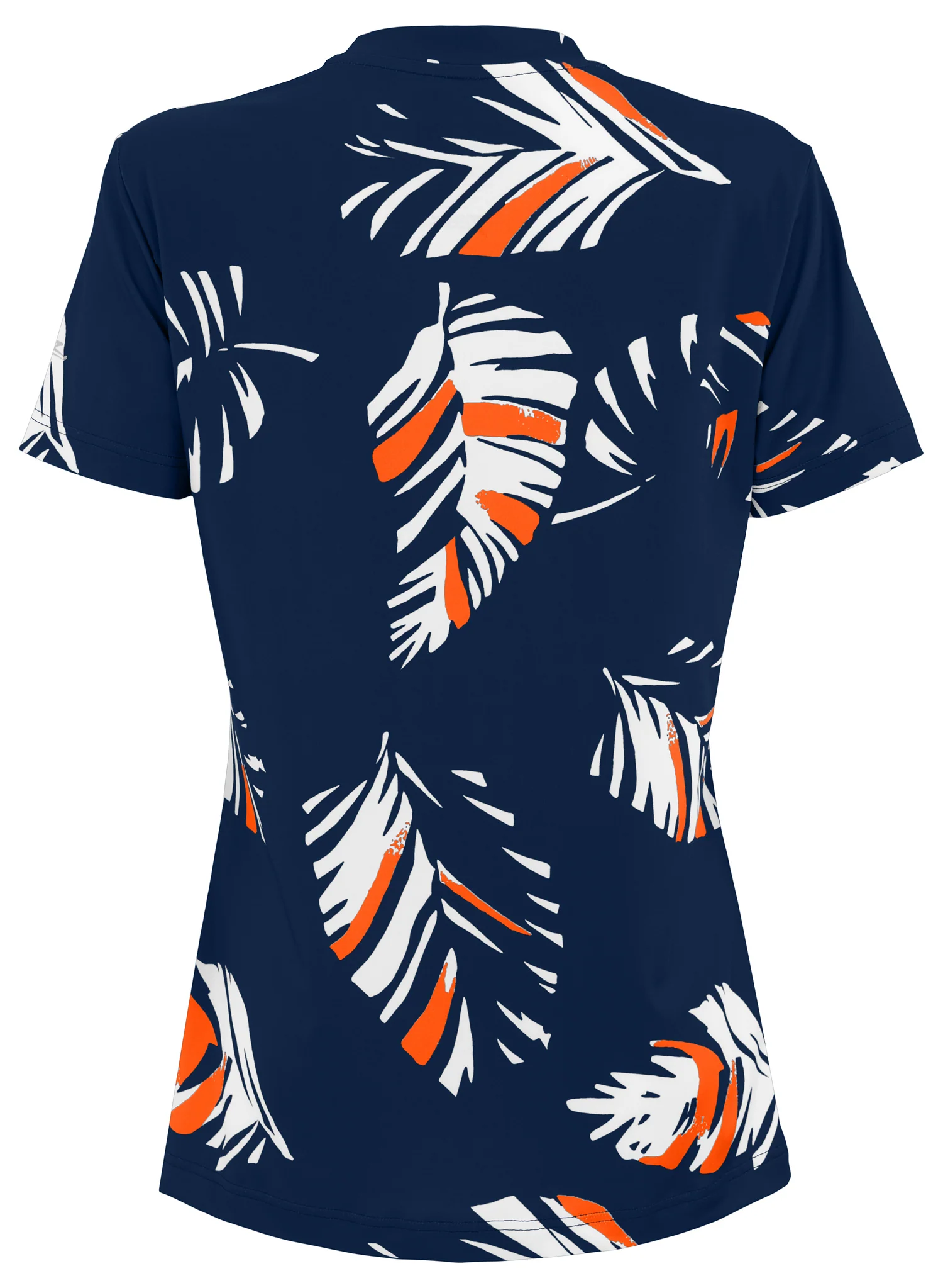 Zubaz NFL Womens Leaf Team Color Script Short Sleeve T-Shirt, Denver Broncos - Image 2