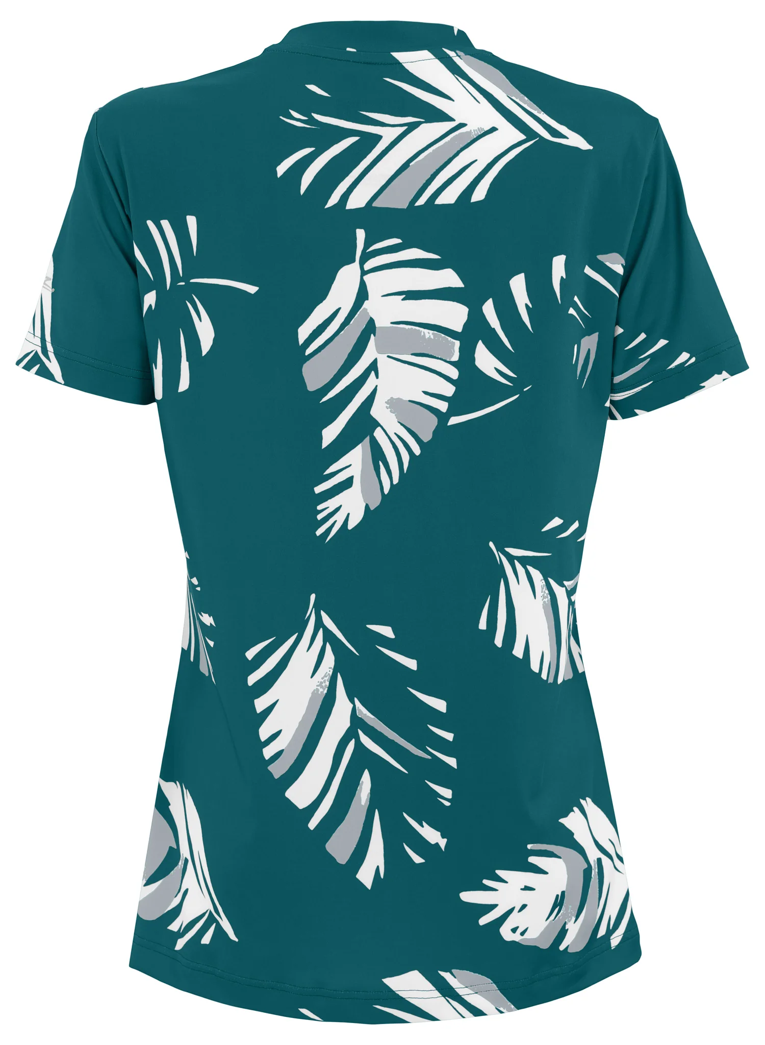 Zubaz NFL Womens Leaf Team Color Script Short Sleeve T-Shirt, Philadelphia Eagles - Image 2