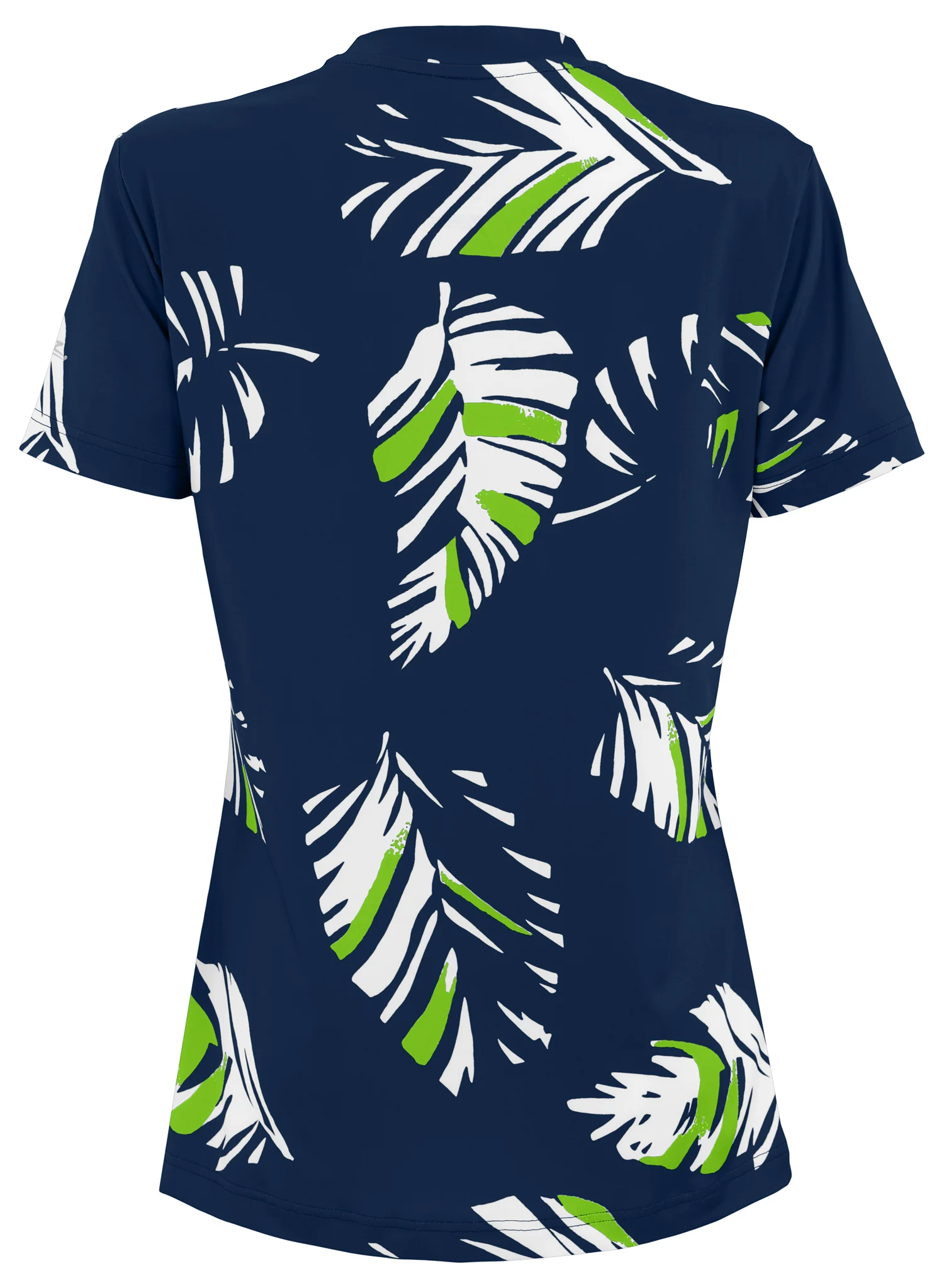 Zubaz NFL Womens Leaf Team Color Script Short Sleeve T-Shirt, Seattle Seahawks - Image 2