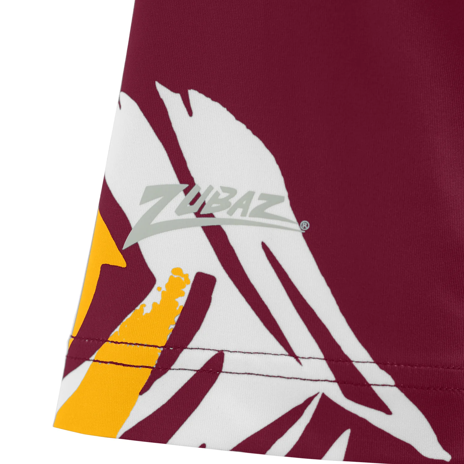 Zubaz NFL Womens Leaf Team Color Script Short Sleeve T-Shirt, Washington Commanders - Image 3