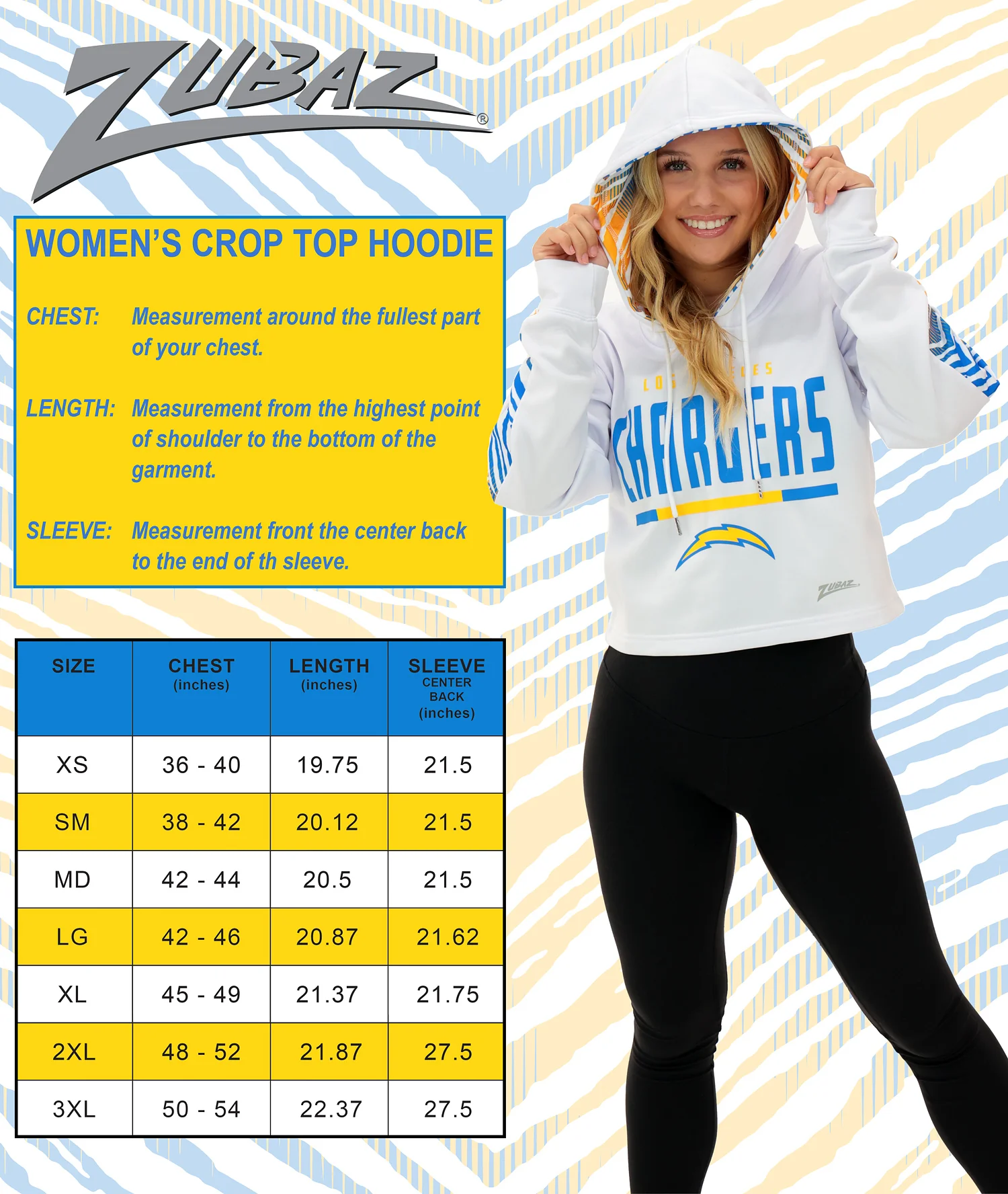 Zubaz NFL   Women's Linebacker Zebra Ombre Crop Top Hoodie, GREEN BAY PACKERS - Image 5