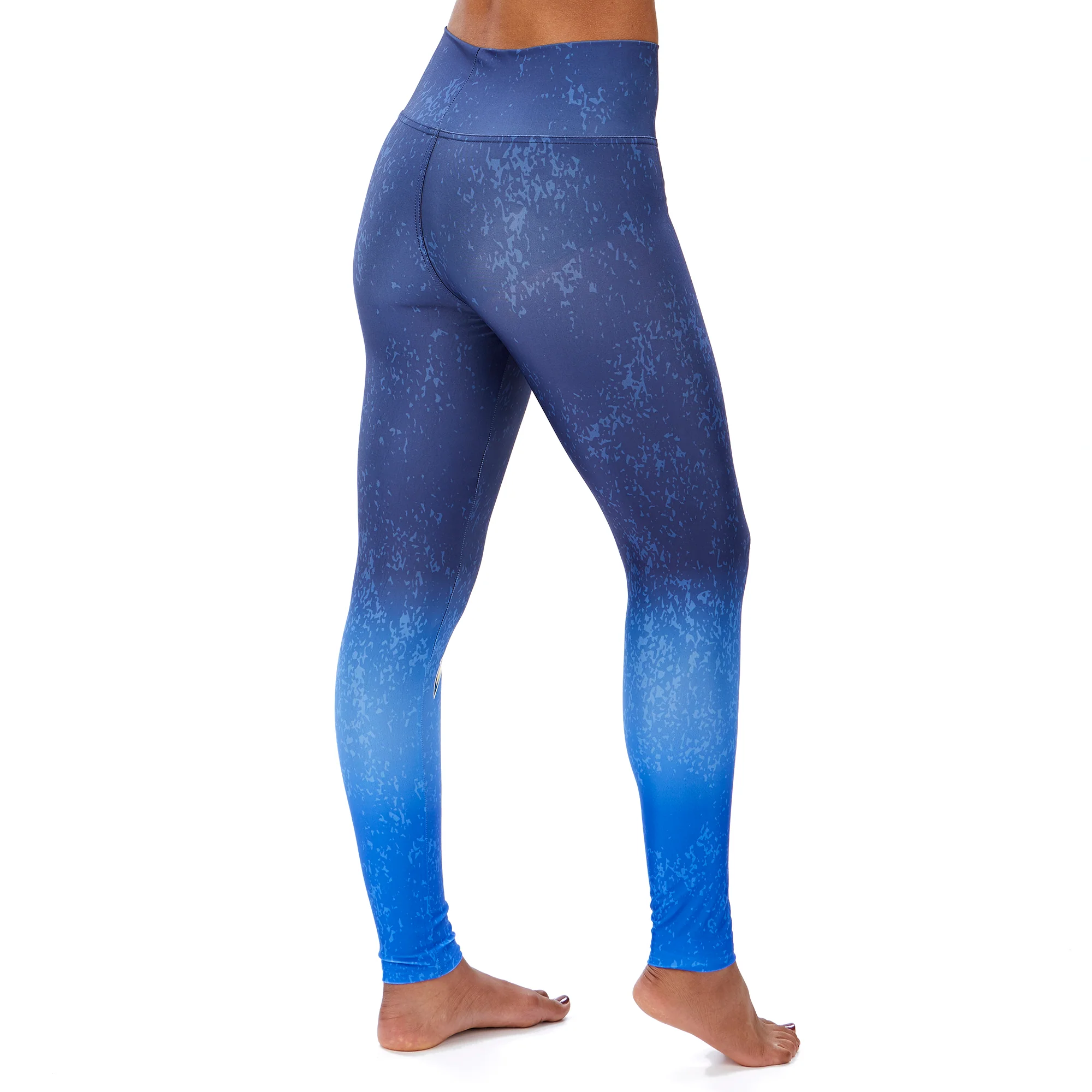 Zubaz NFL WOMENS LOS ANGELES CHARGERS NAVY/LIGHT BLUE DISTRESSED GRADIENT LEGGING Double Extra Large - Image 3