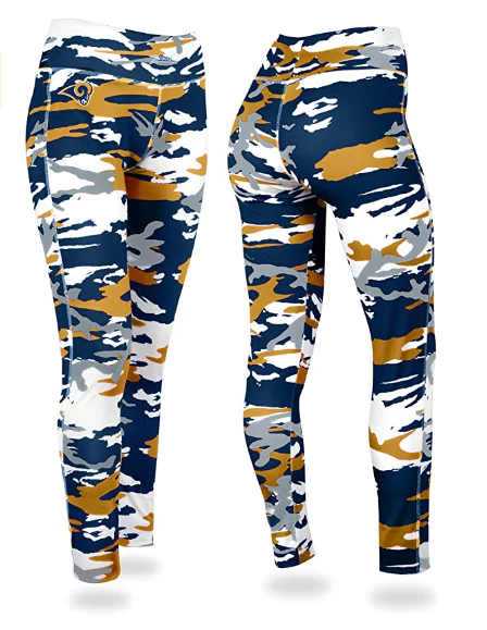 Zubaz NFL Women's Los Angeles Rams Zebra Print Legging Bottoms - Image 2