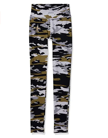 Zubaz NFL Women's New Orleans Saints Camo Print Legging Bottoms - Image 2