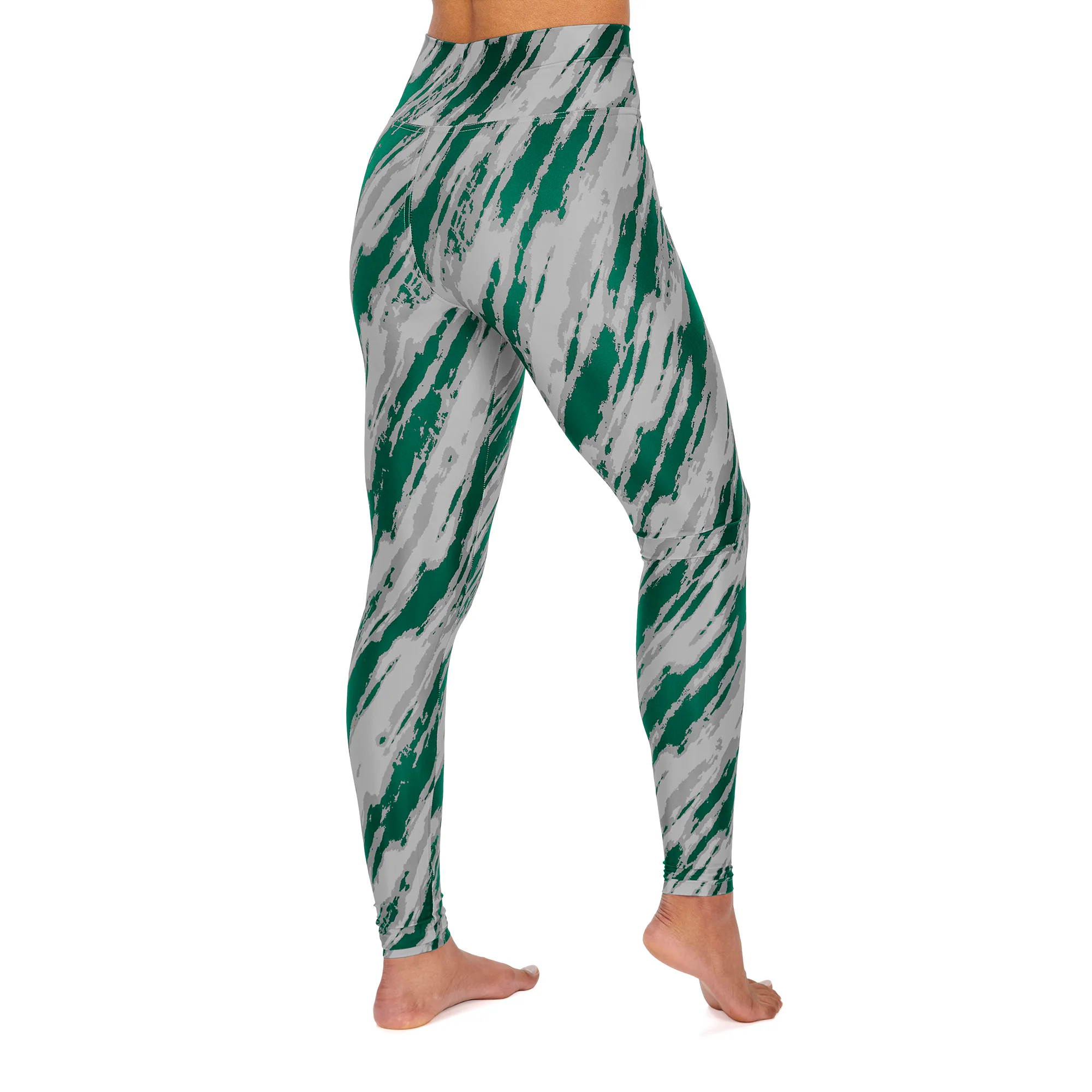 Zubaz NFL Women's New York Jets Diagonal Streak Leggings - Image 2