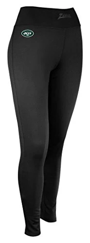 Zubaz NFL Women's New York Jets Solid Leggings, Black - Image 4
