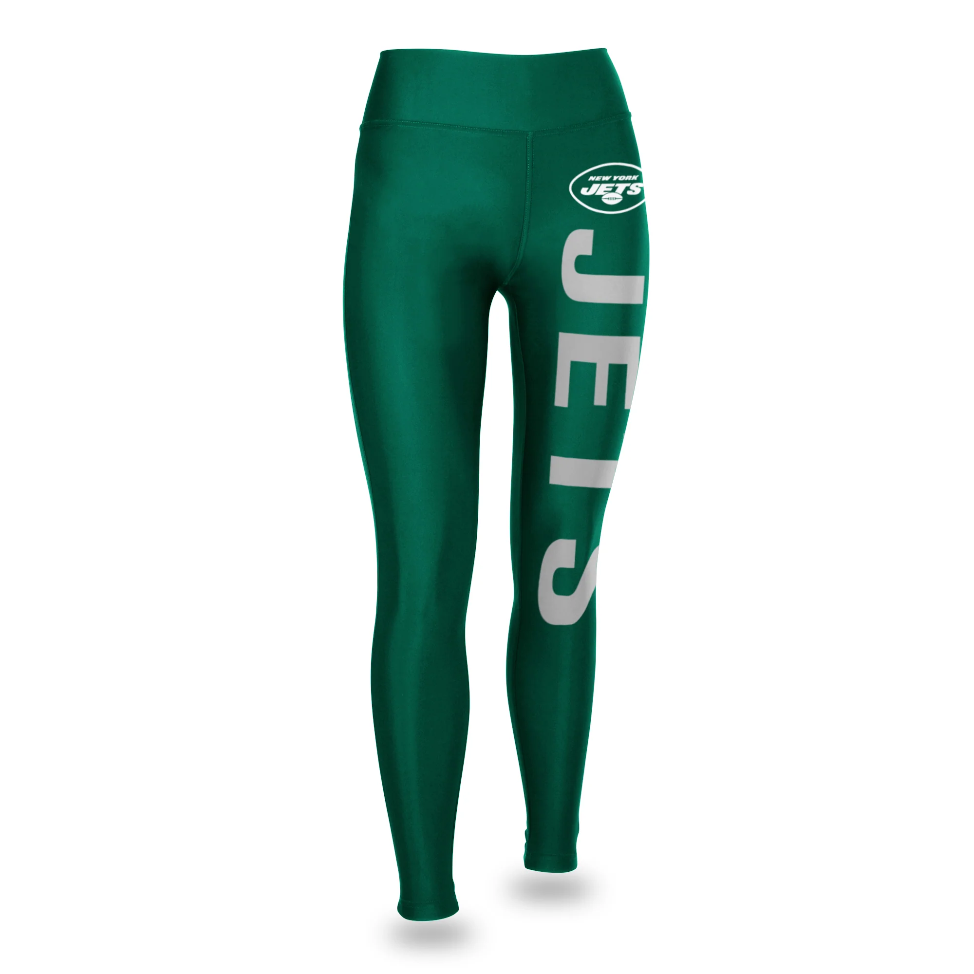 Zubaz NFL Women's New York Jets Vertical Graphic Leggings, Green - Image 2