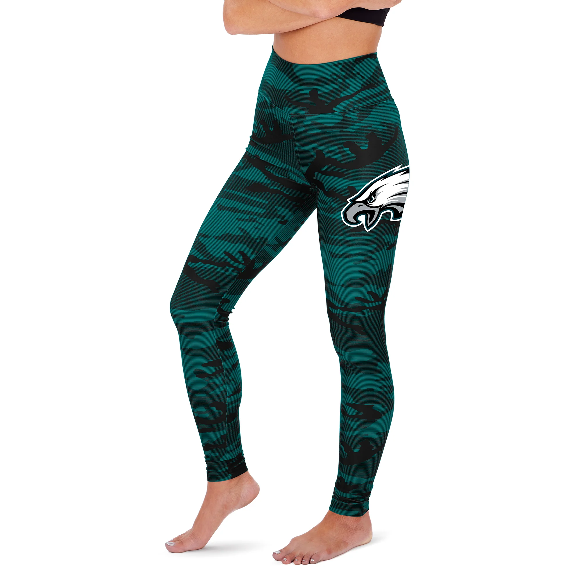 Zubaz NFL Women's Philadelphia Eagles Camo Lines Leggings - Image 3