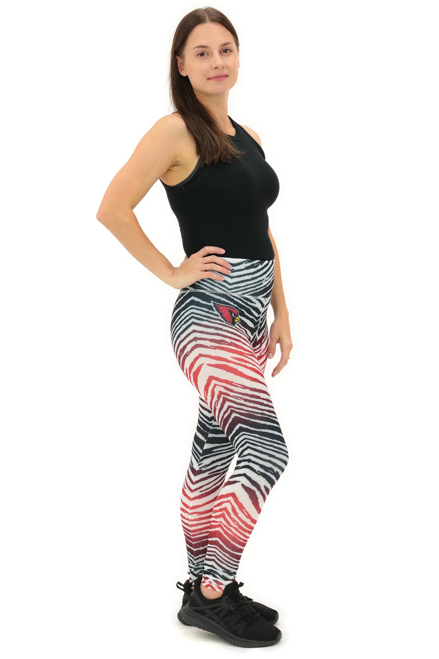 Zubaz NFL Women's Primary Logo Zebra Ombre Leggings, Arizona Cardinals - Image 58