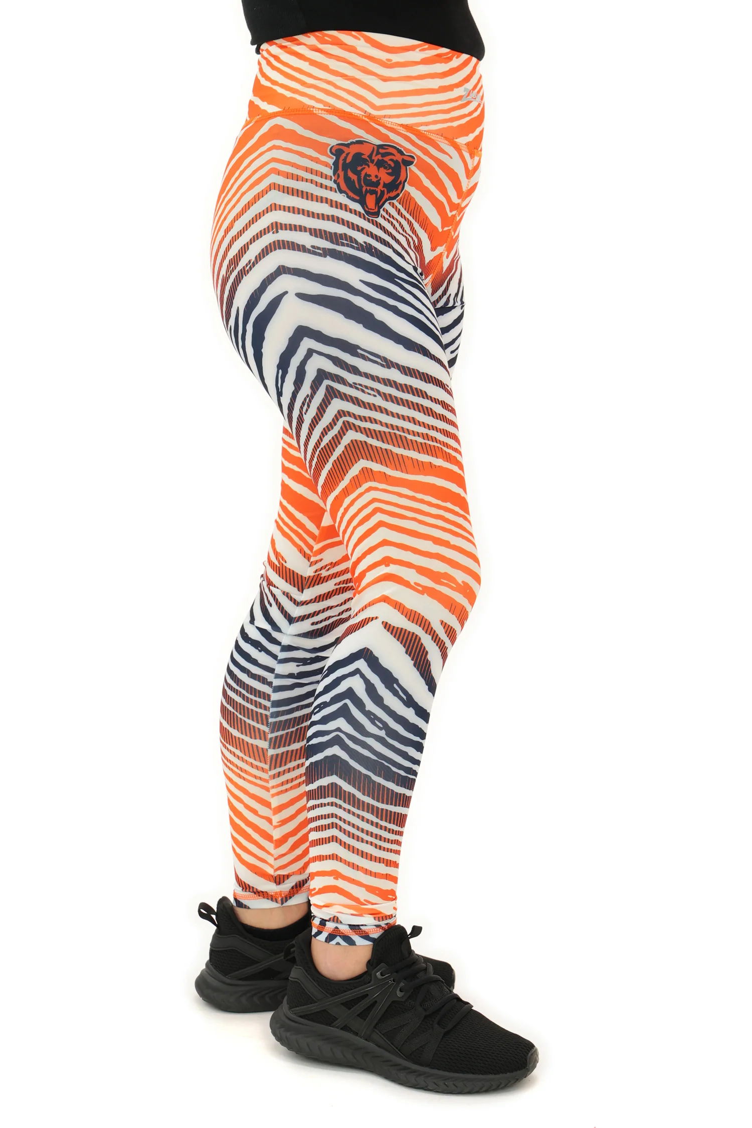 Zubaz NFL Women's Primary Logo Zebra Ombre Leggings, Chicago Bears - Image 16