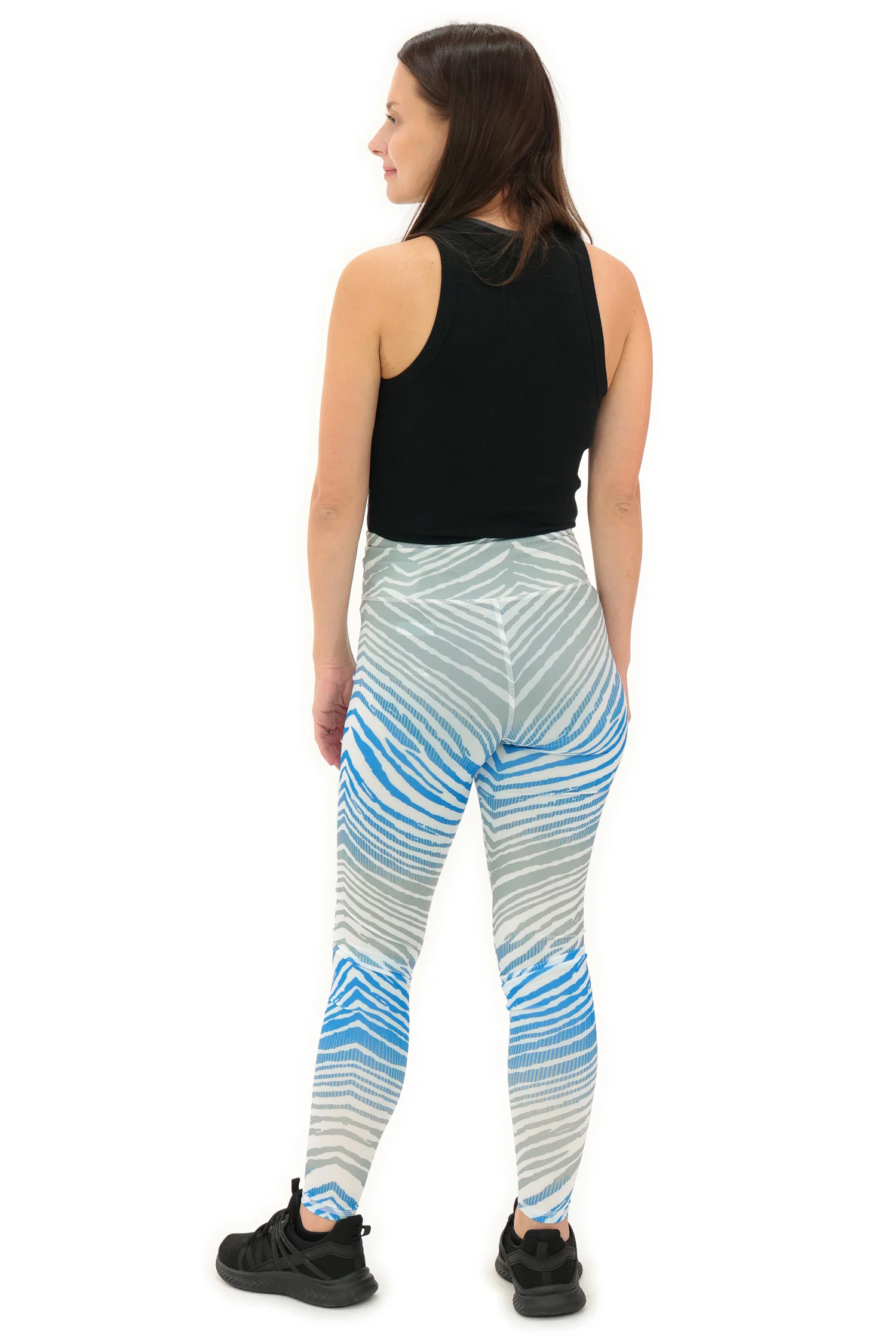 Zubaz NFL Women's Primary Logo Zebra Ombre Leggings, Detroit Lions - Image 12