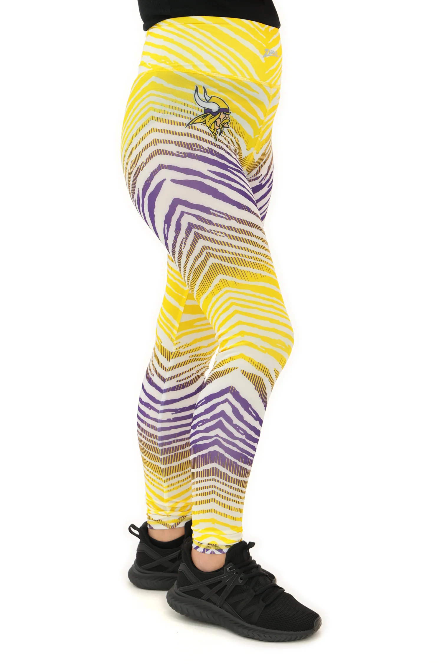 Zubaz NFL Women's Primary Logo Zebra Ombre Leggings, Minnesota Vikings - Image 32