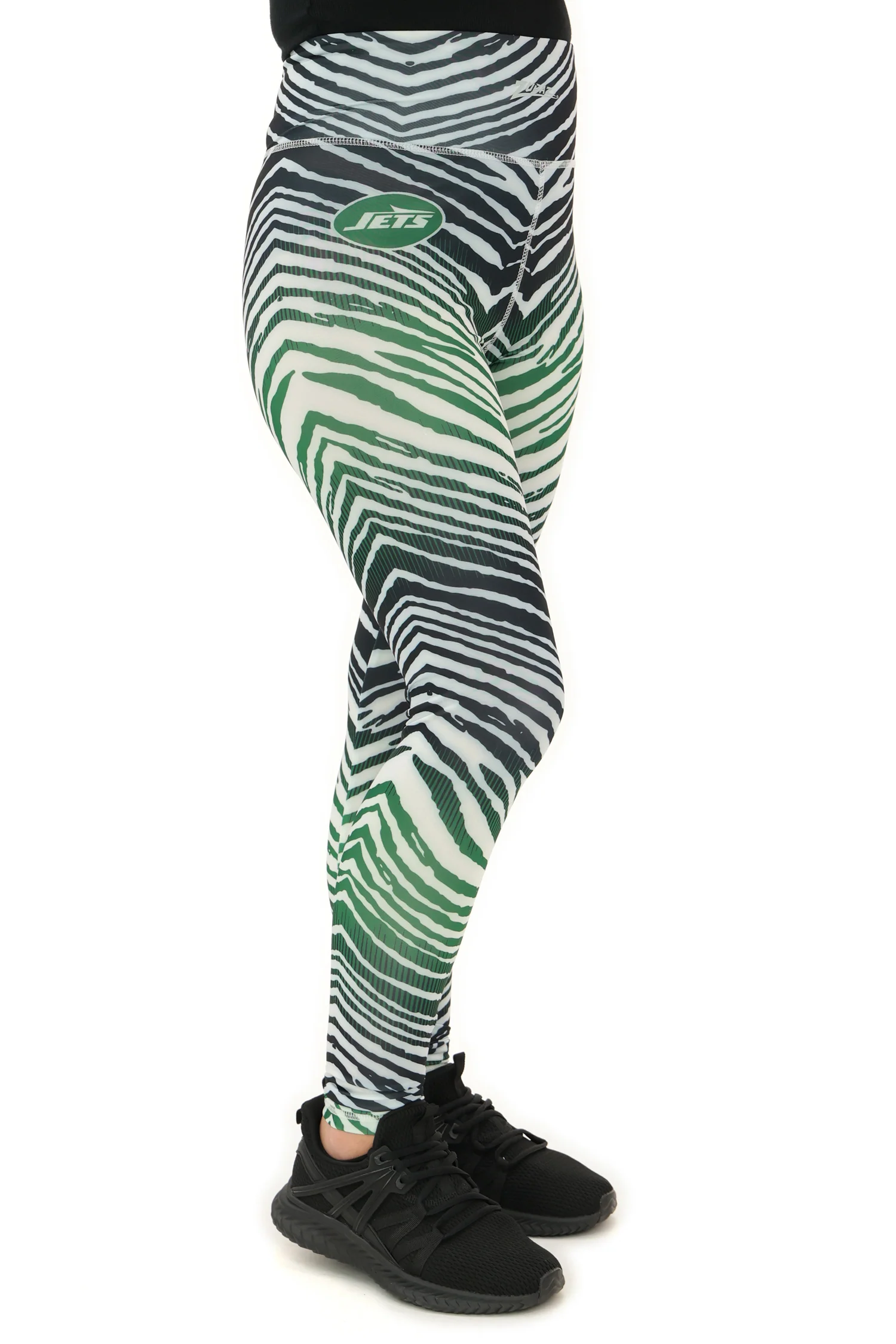 Zubaz NFL Women's Primary Logo Zebra Ombre Leggings, New York Jets - Image 16