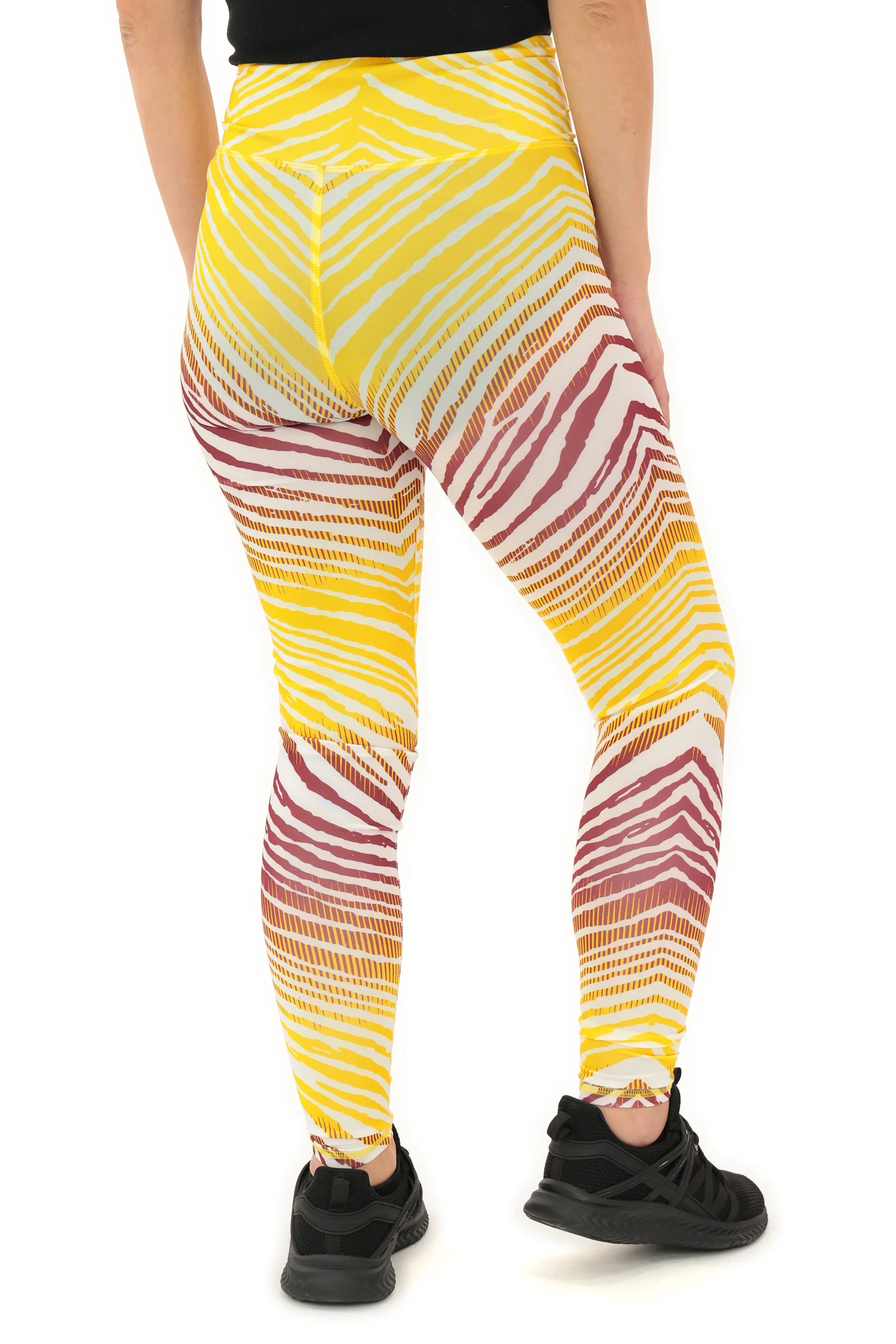 Zubaz NFL Women's Primary Logo Zebra Ombre Leggings, Washington Commanders - Image 49