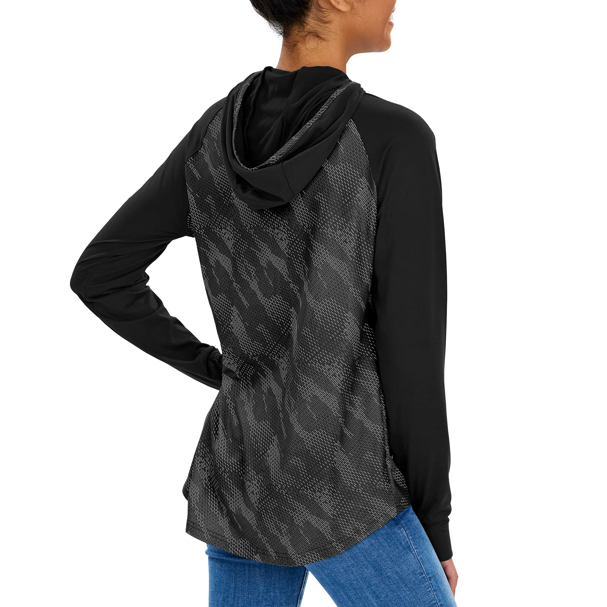 Zubaz NFL Women's San Francisco 49ers Elevated Hoodie W/ Black Viper Print - Image 2