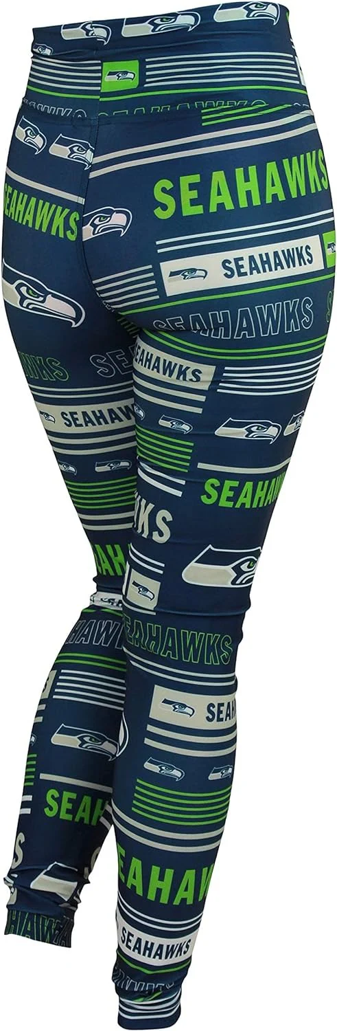 Zubaz NFL Women's Seattle Seahawks Column 24 Style Leggings - Image 2