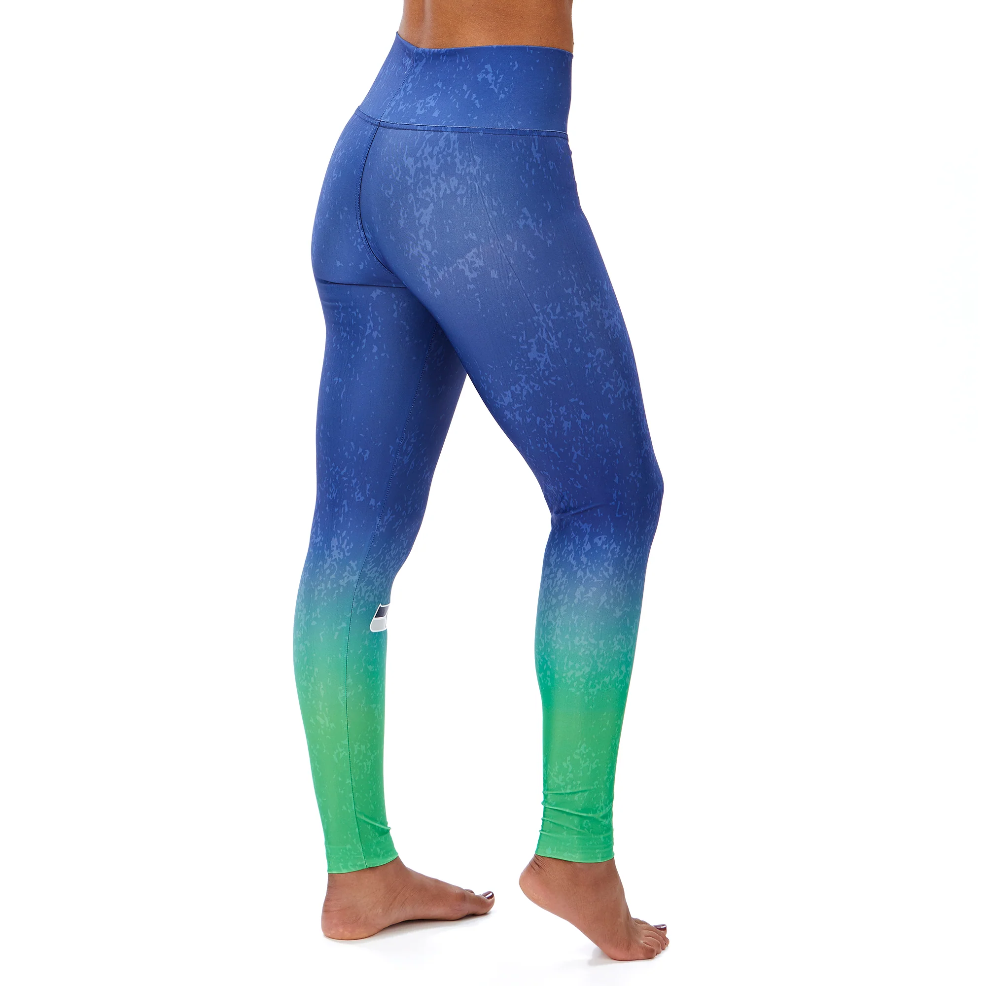 Zubaz NFL Women's Seattle Seahawks Distressed Gradient Leggings - Image 3