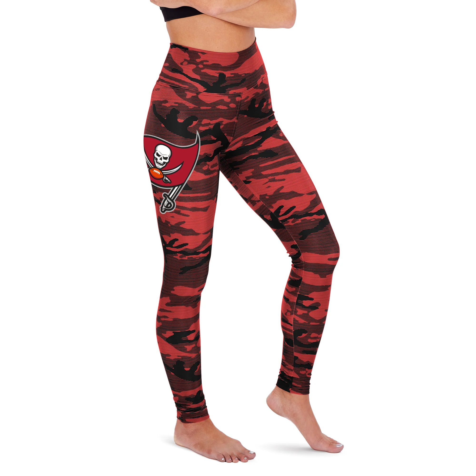 Zubaz NFL Women's Tampa Bay Buccaneers Camo Line Leggings - Image 3