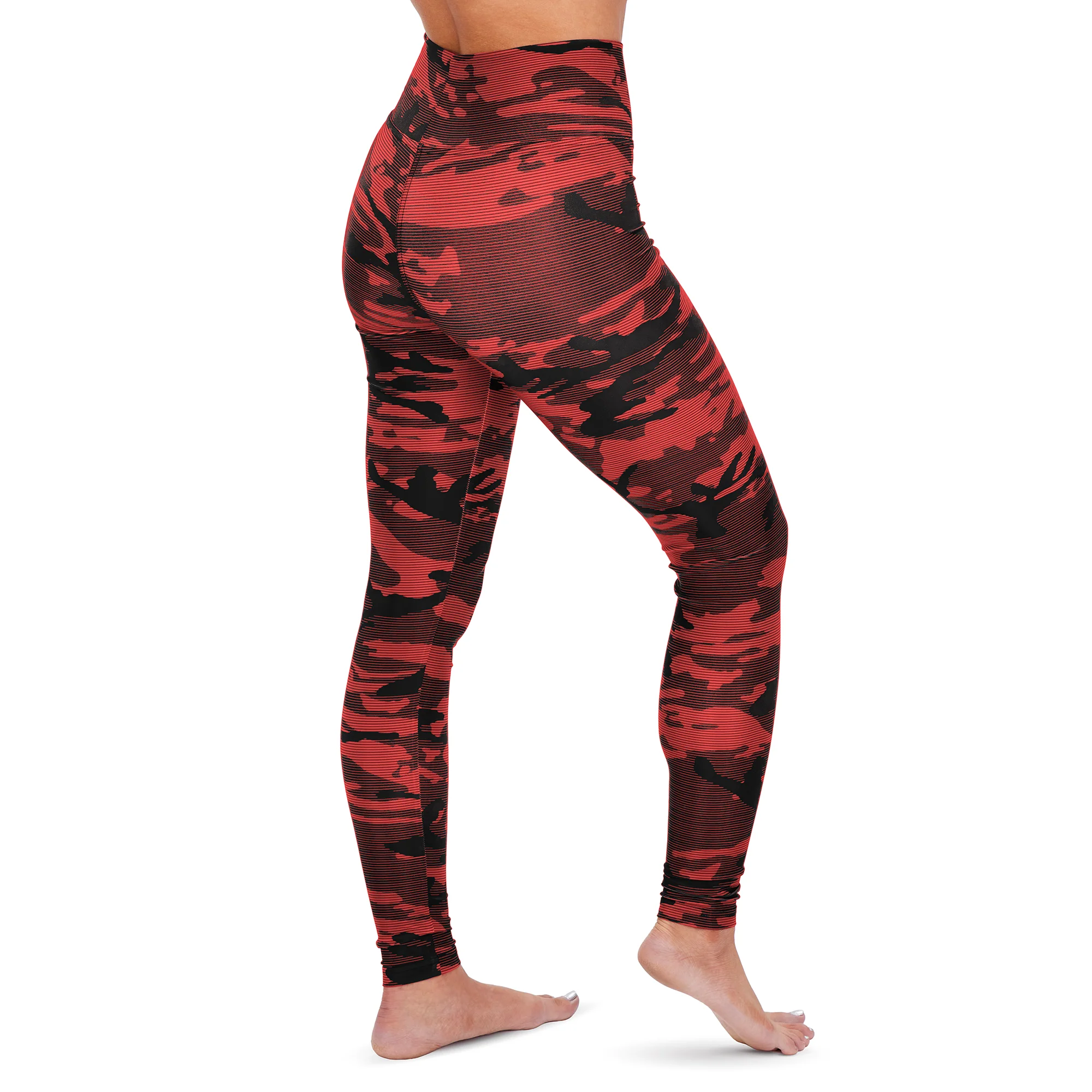 Zubaz NFL Women's Tampa Bay Buccaneers Marled Camo Lines Leggings - Image 2