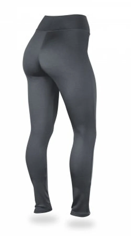 Zubaz NFL Women's Tennessee Titans Solid Leggings, Charcoal - Image 2