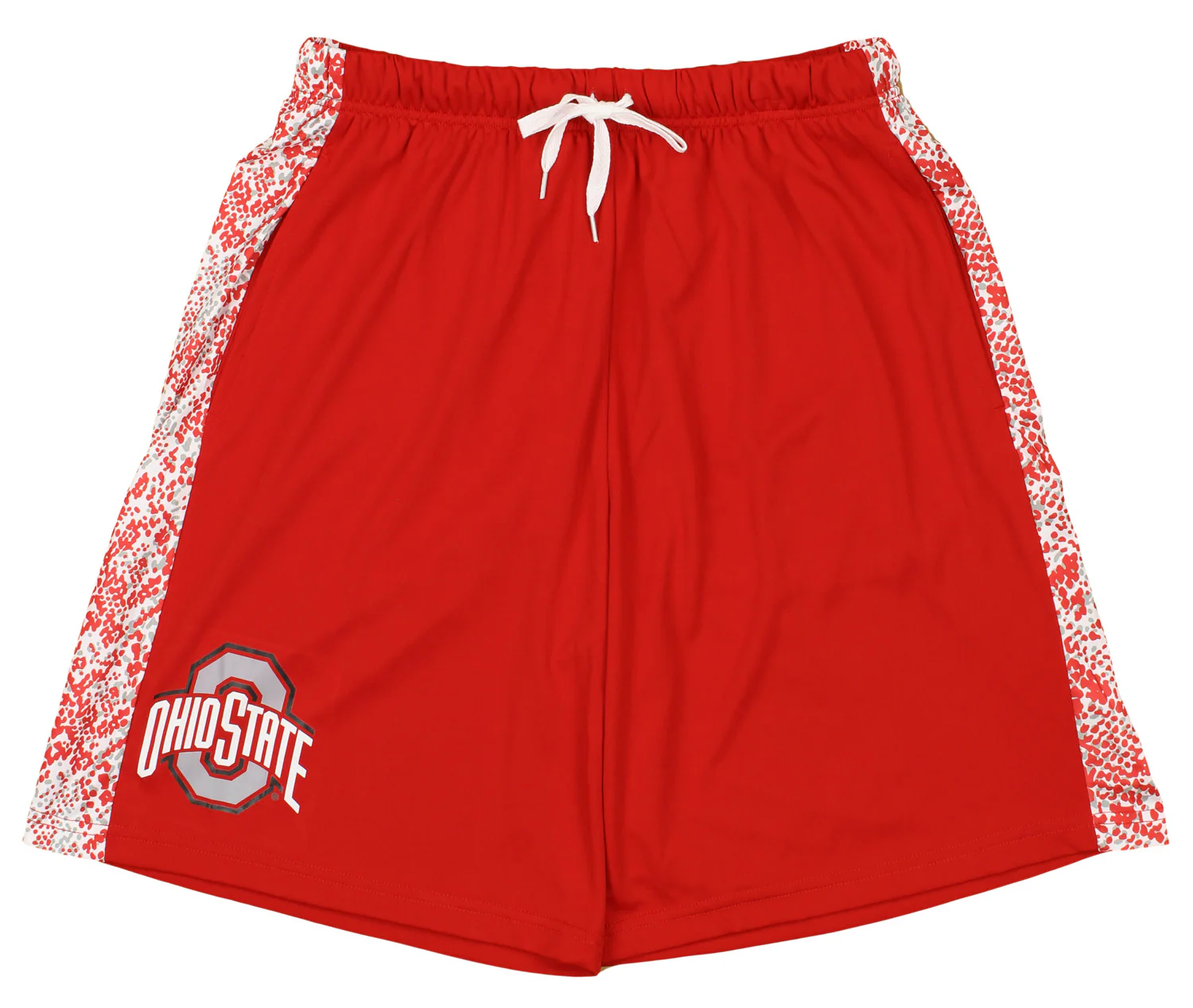 Zubaz Ohio State Buckeyes NCAA Mens Post Stripe Single Layer Shorts, Red - Image 4