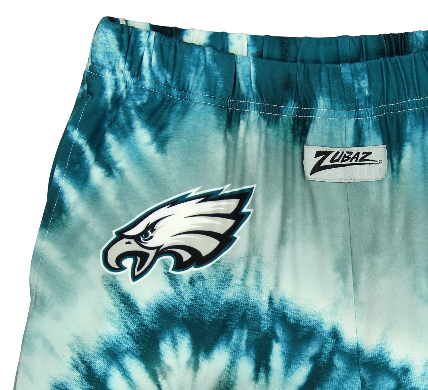 Zubaz Philadelphia Eagles NFL Men's Tie Dye Team Colors Lounge Pants, Green - Image 2