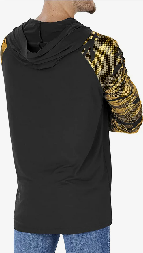 Zubaz Pittsburgh Steelers NFL Men's Lightweight Hoodie with Team Camo Sleeves - Image 2