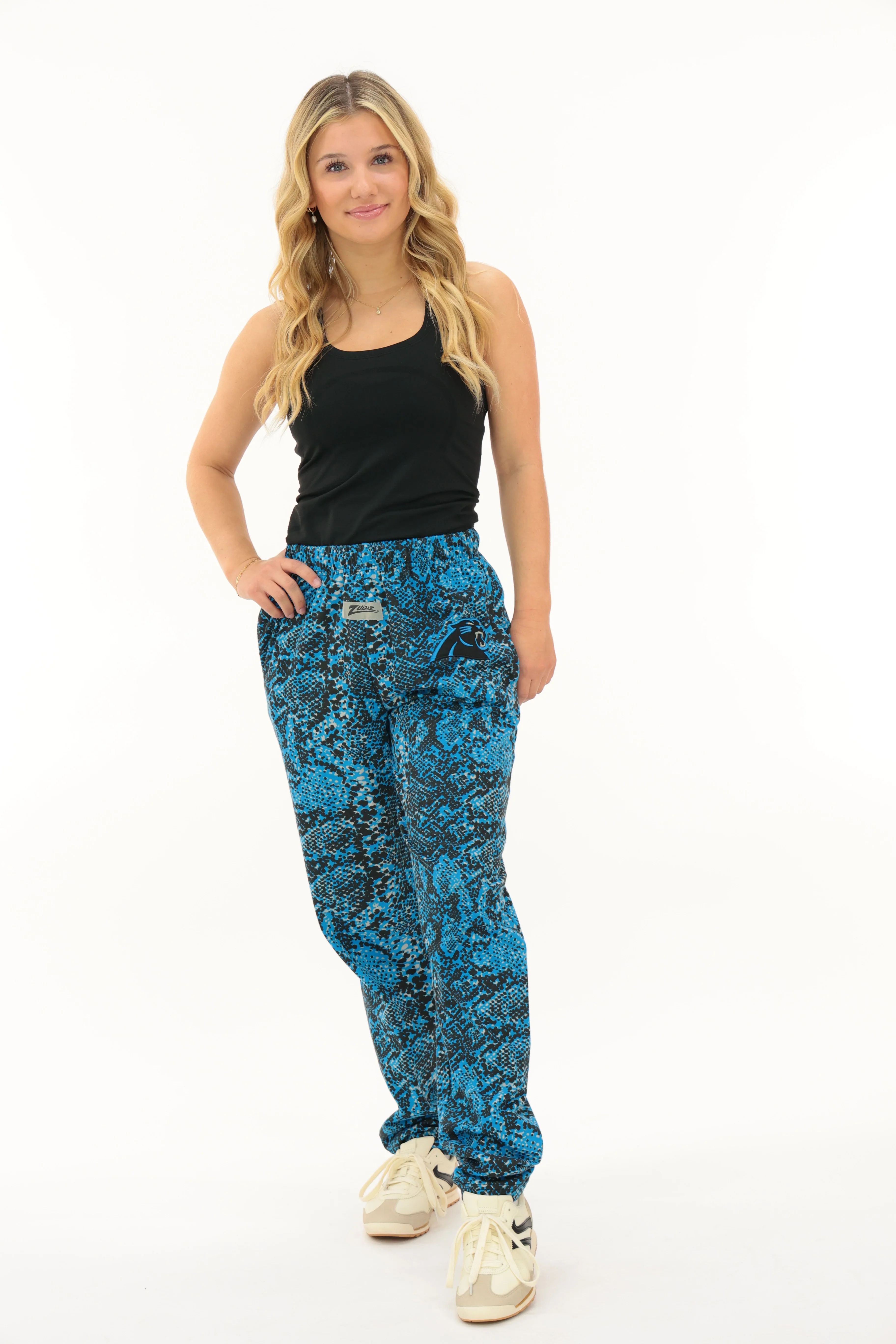 Zubaz Unisex Youth Z88 Snake Pant, NAVY/LIGHT BLUE