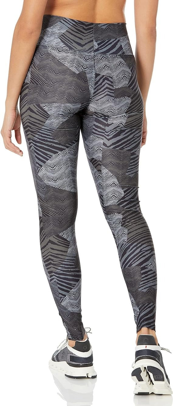 Zubaz Women's Denver Broncos Tonal Black Patchwork Zebra Legging - Image 2
