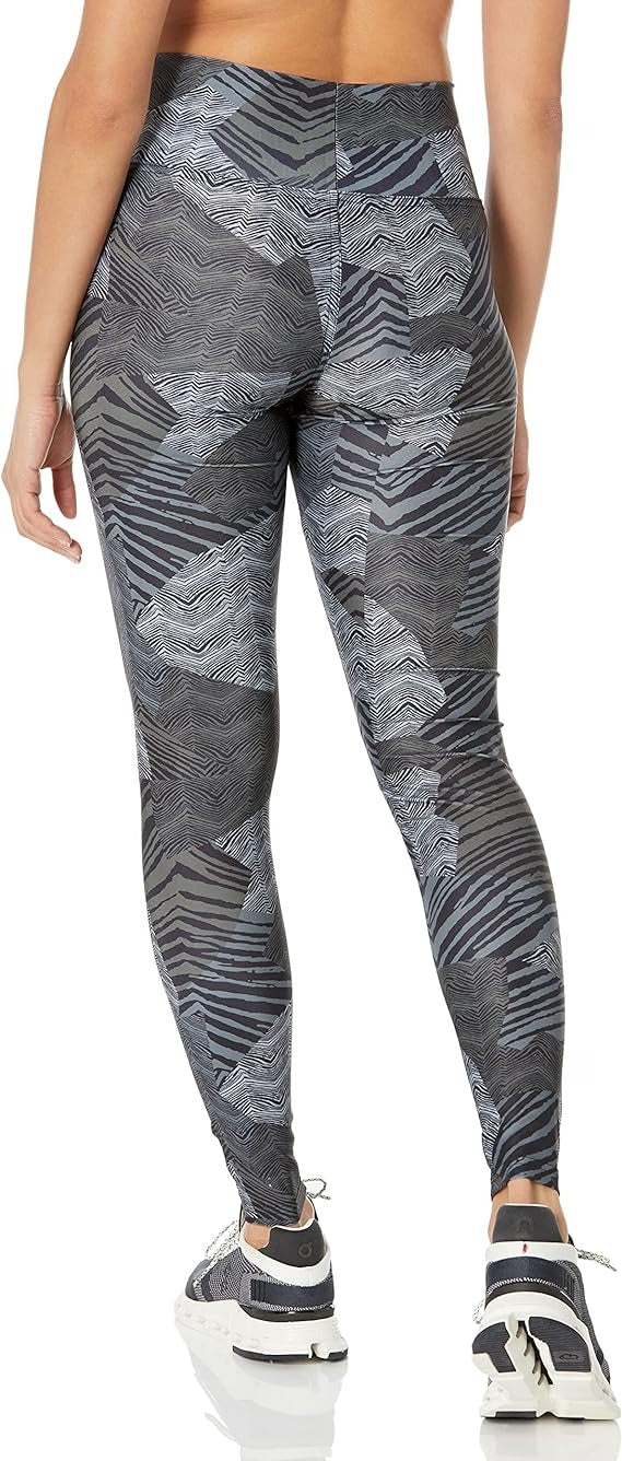 Zubaz Women's Kansas City Chiefs Tonal Black Patchwork Zebra Legging - Image 2