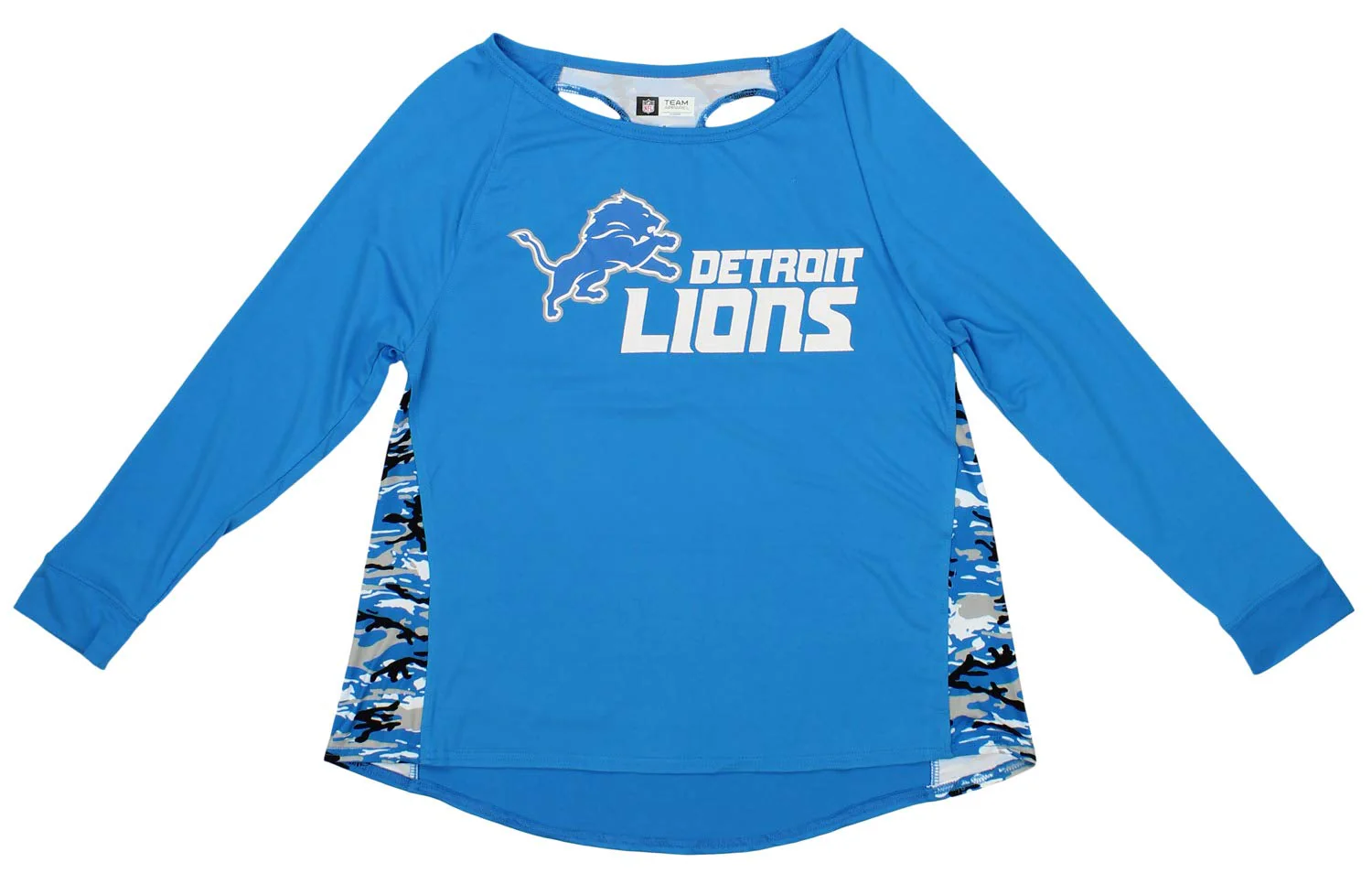 Zubaz Women's NFL Detriot Lions Racer Back Shirt Top - Image 4