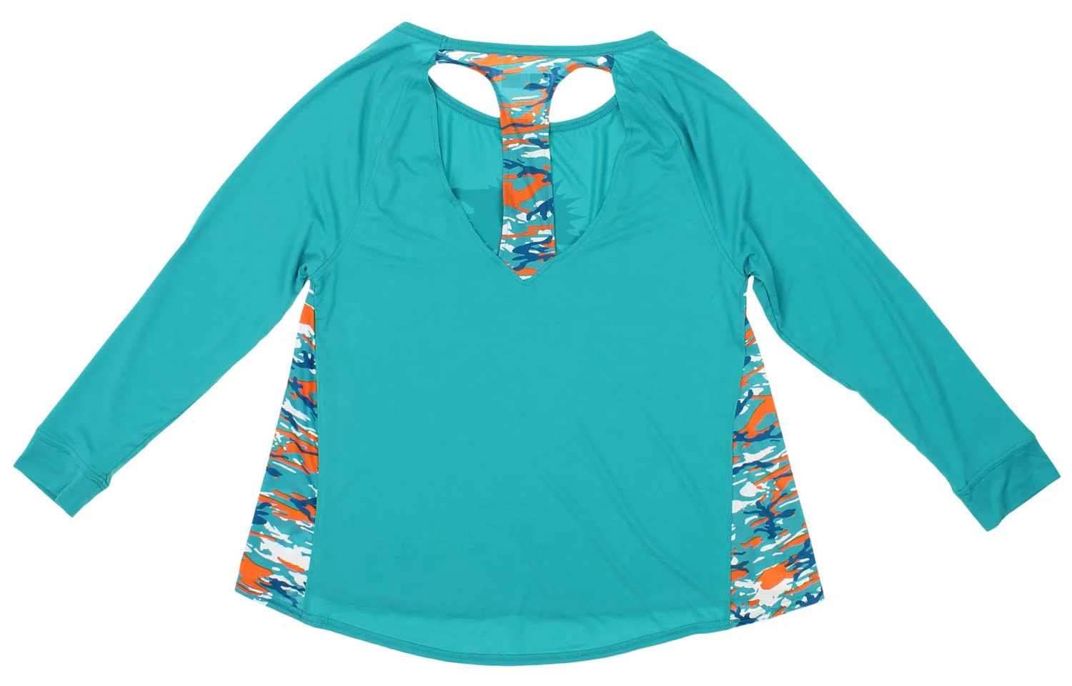 Zubaz Women's NFL Miami Dolphins Racer Back Shirt Top - Image 2