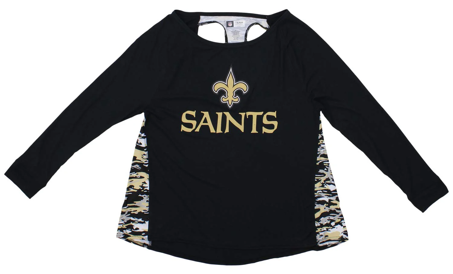Zubaz Women's NFL New Orleans Saints Racer Back Shirt Top - Image 4